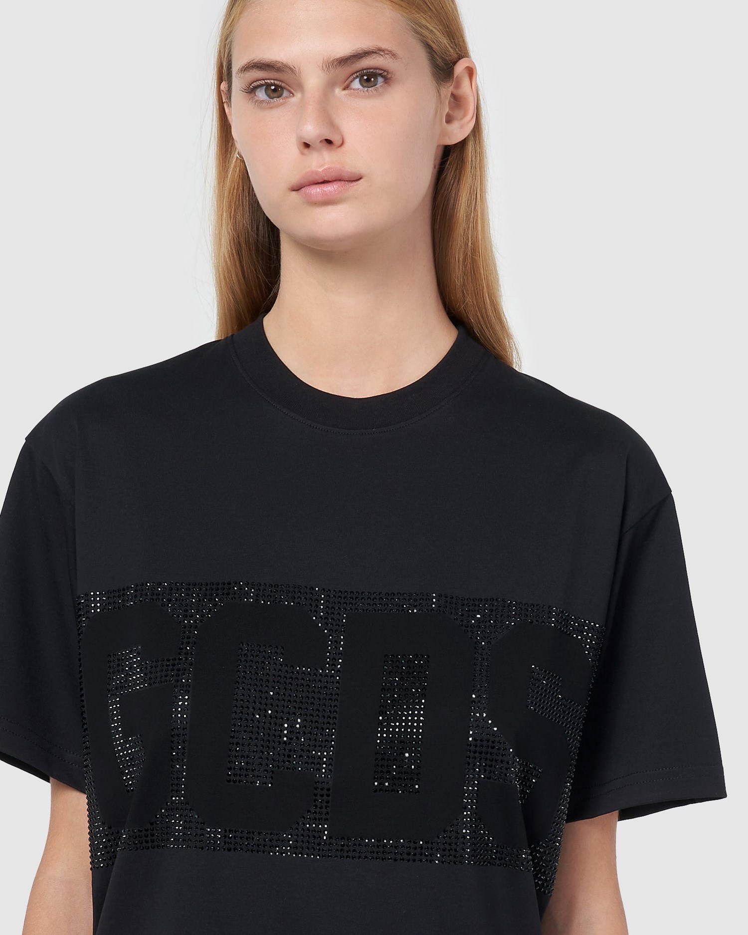 Peignoir GCDS Bling T-shirt Robe Femme Noir | 175806-VDK