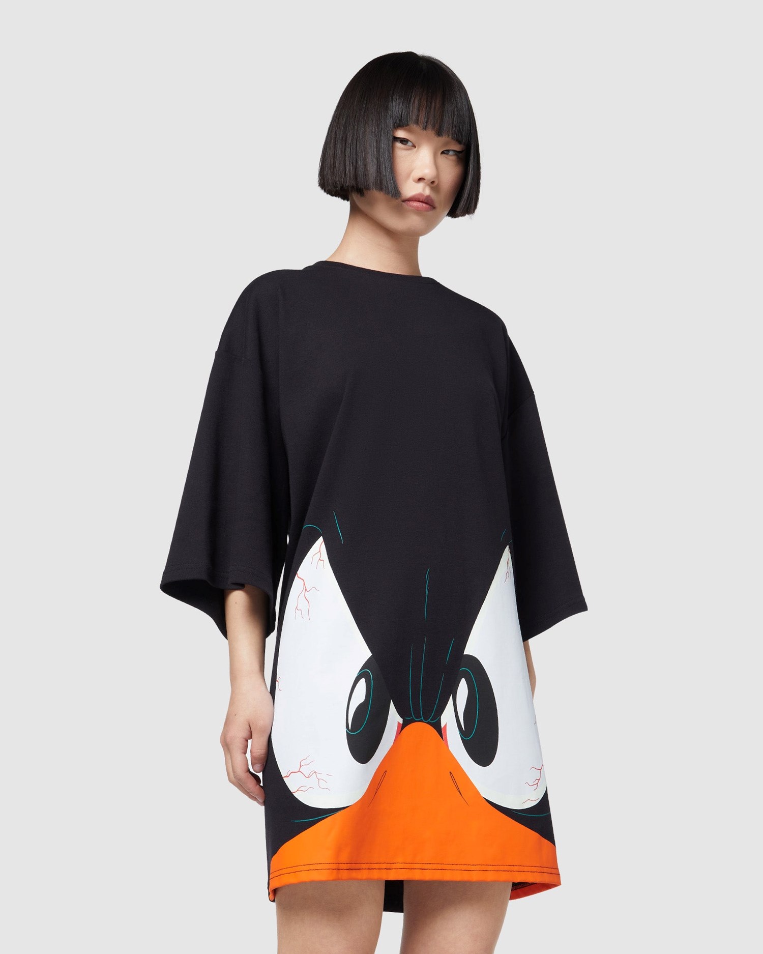 Peignoir GCDS Daffy Duck T-shirt Robe Femme Noir | 657801-NWQ