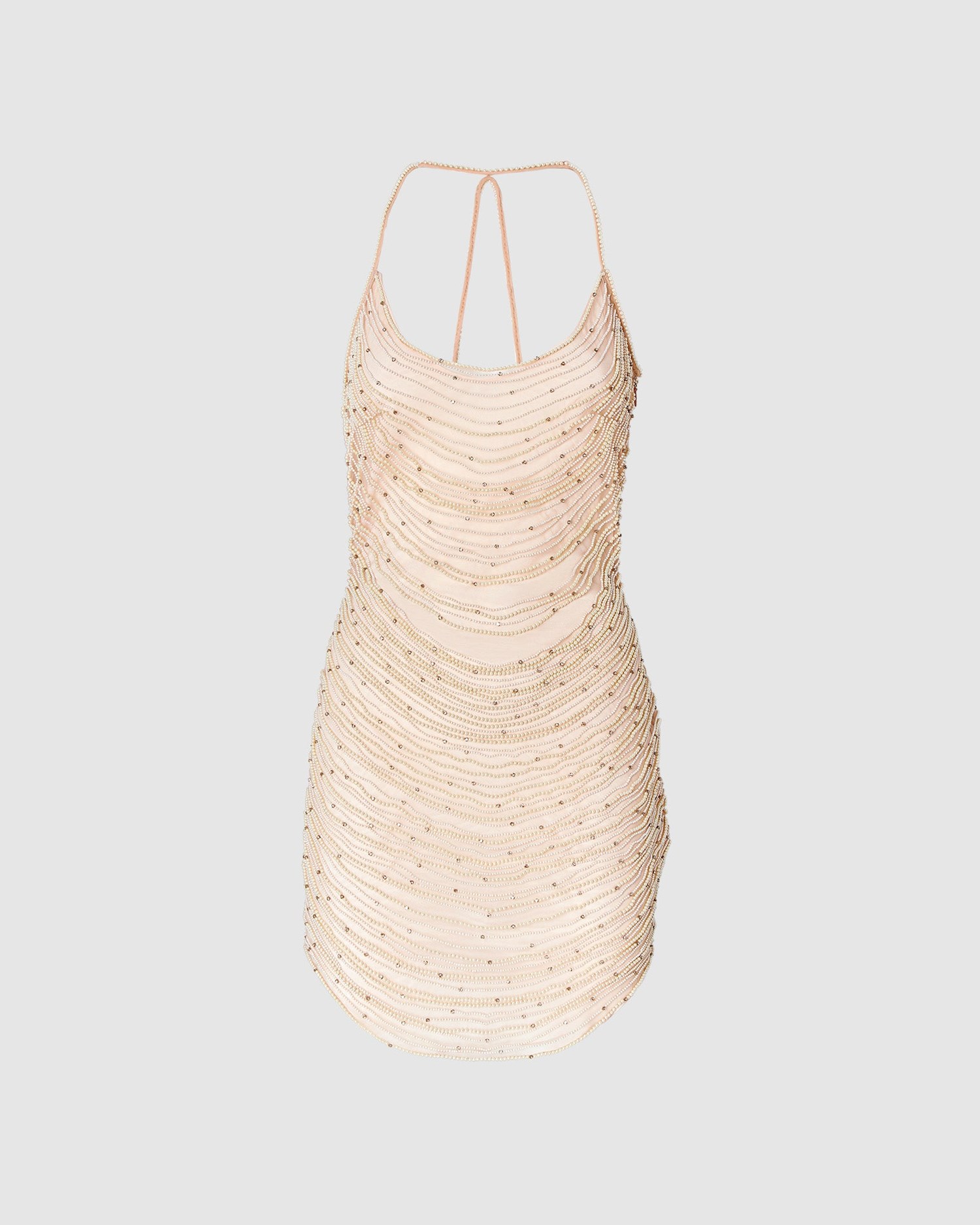 Peignoir GCDS Embroidered Mini Robe Femme Nude | 629815-ICO
