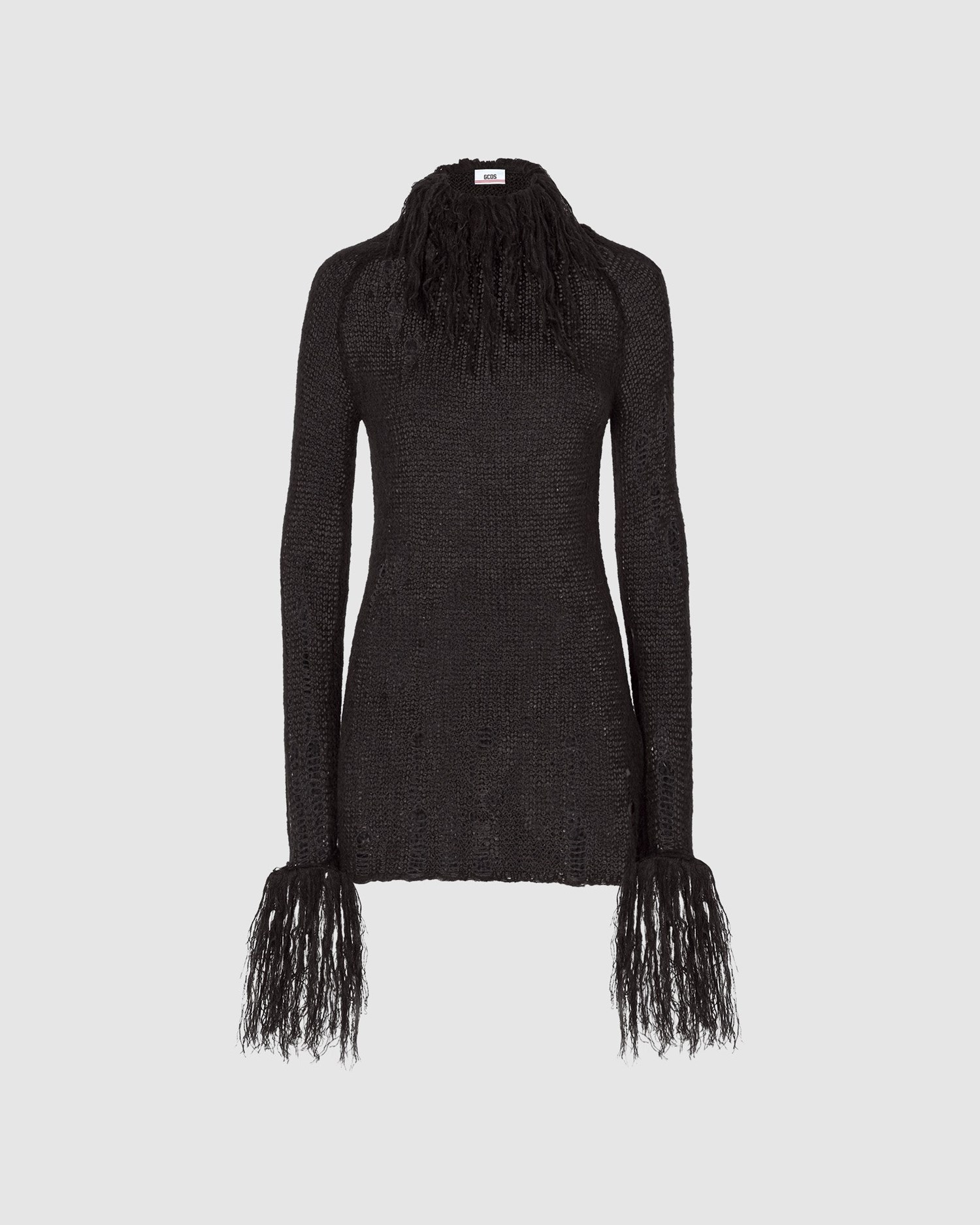 Peignoir GCDS Fluffy Knit Robe Femme Noir | 701498-ULZ