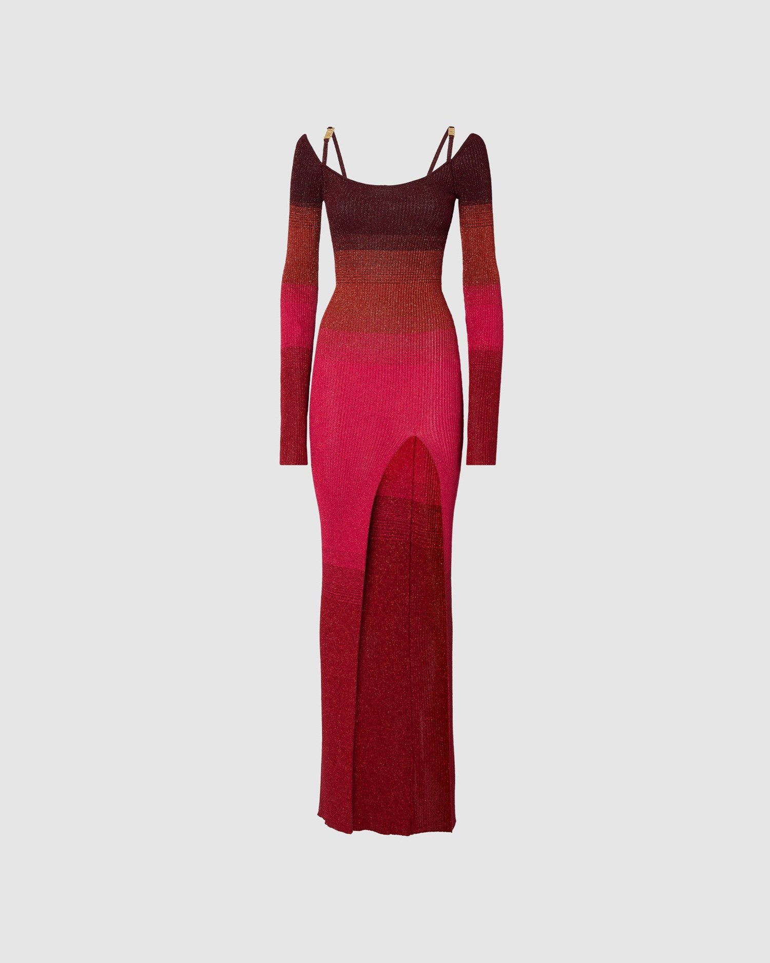 Peignoir GCDS Lurex Degradé Long Robe Femme Multicolore | 276405-NJV