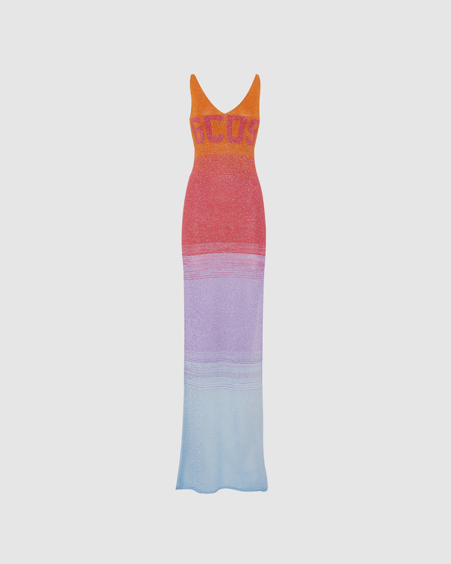 Peignoir GCDS Lurex Degradé Long Robe Femme Multicolore | 728345-ALK
