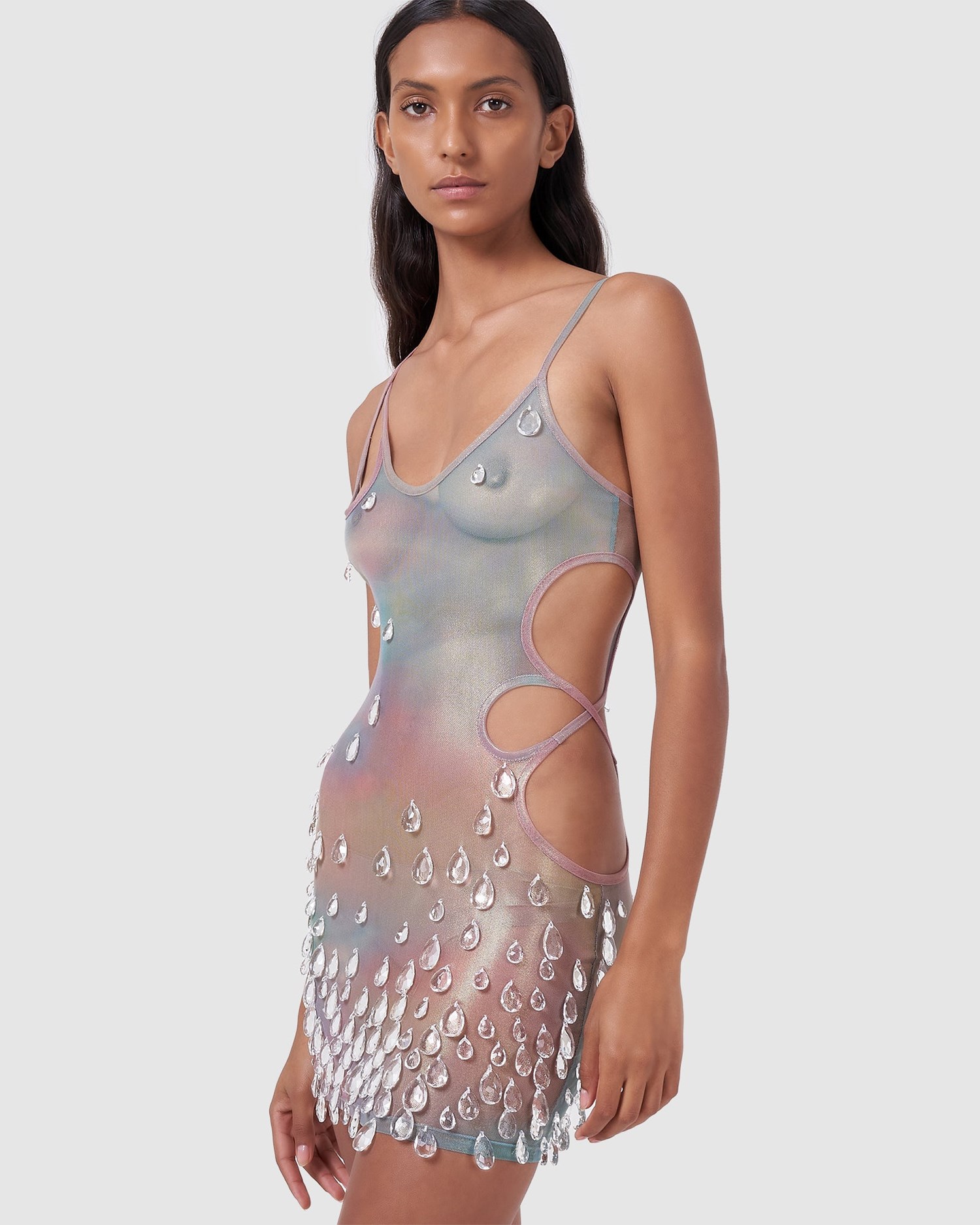 Peignoir GCDS Sita Drops Robe Femme Multicolore | 248910-XPE