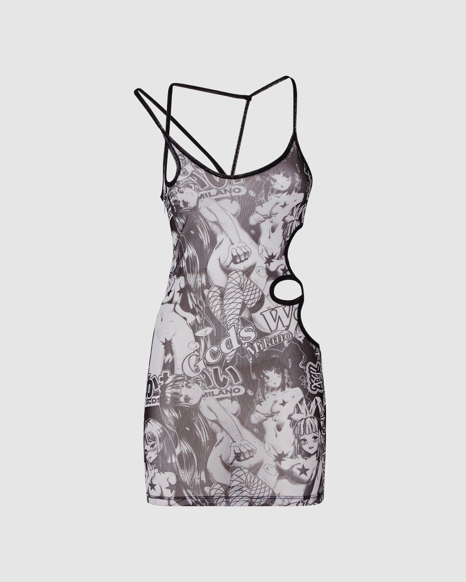 Peignoir GCDS Sita Hentai Tulle Mini Robe Femme Multicolore | 315249-AJE