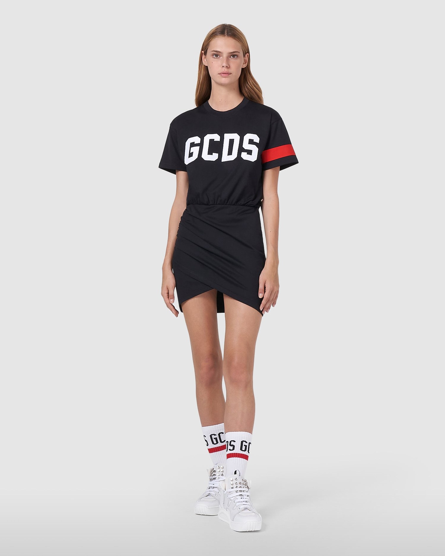 Peignoir GCDS Wrapped Gcds Logo Robe Femme Noir | 372854-QFX