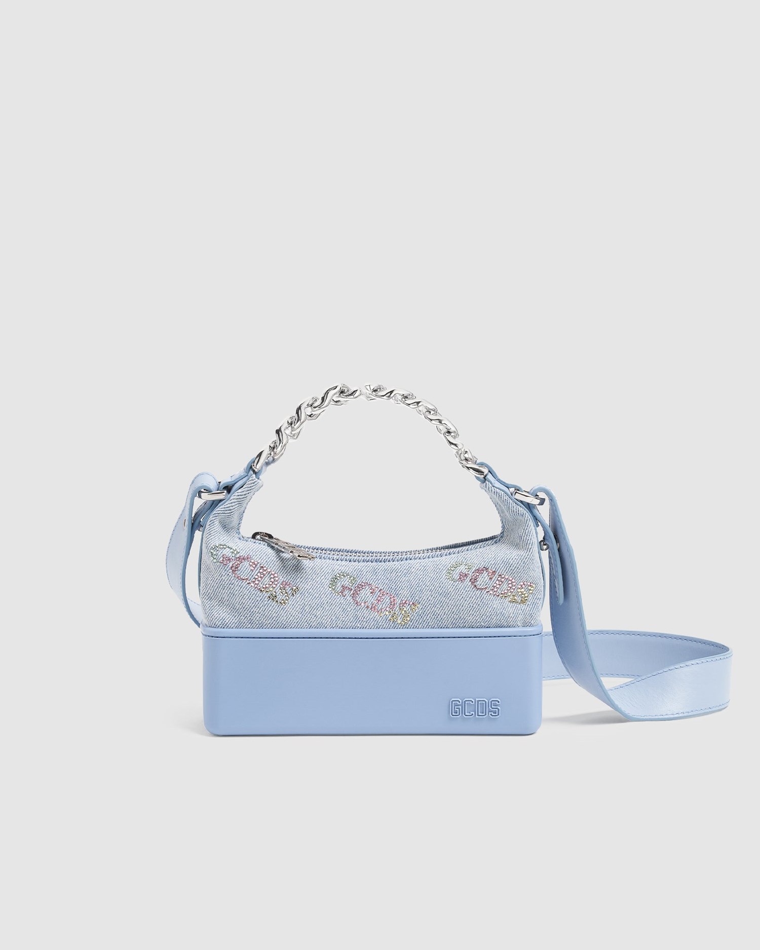 Sacs GCDS Bling Denim Matilda Bag Femme Bleu Clair | 529017-NCV