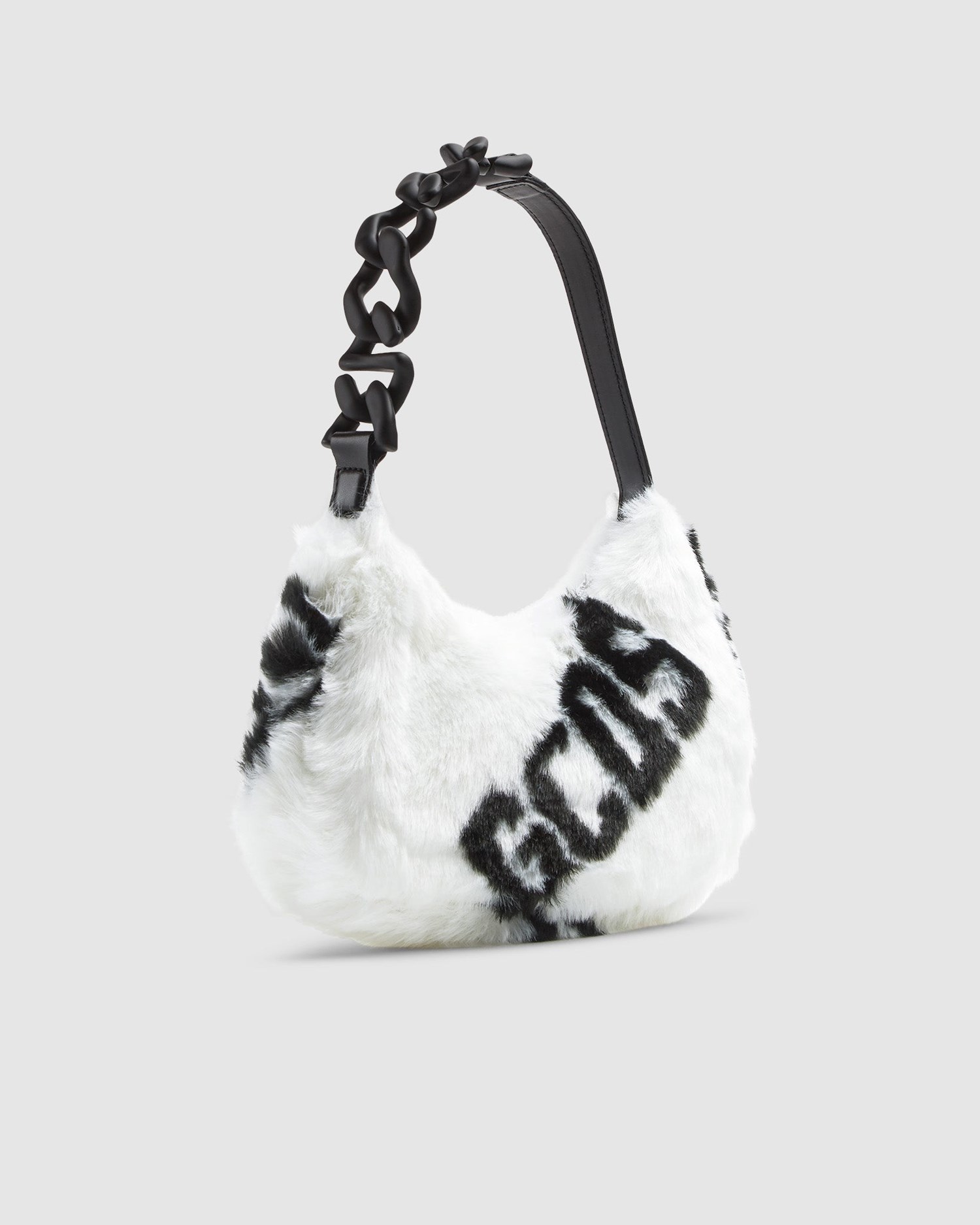 Sacs GCDS Faux Fur Hobo Bag Femme Blanche | 985143-ZBA