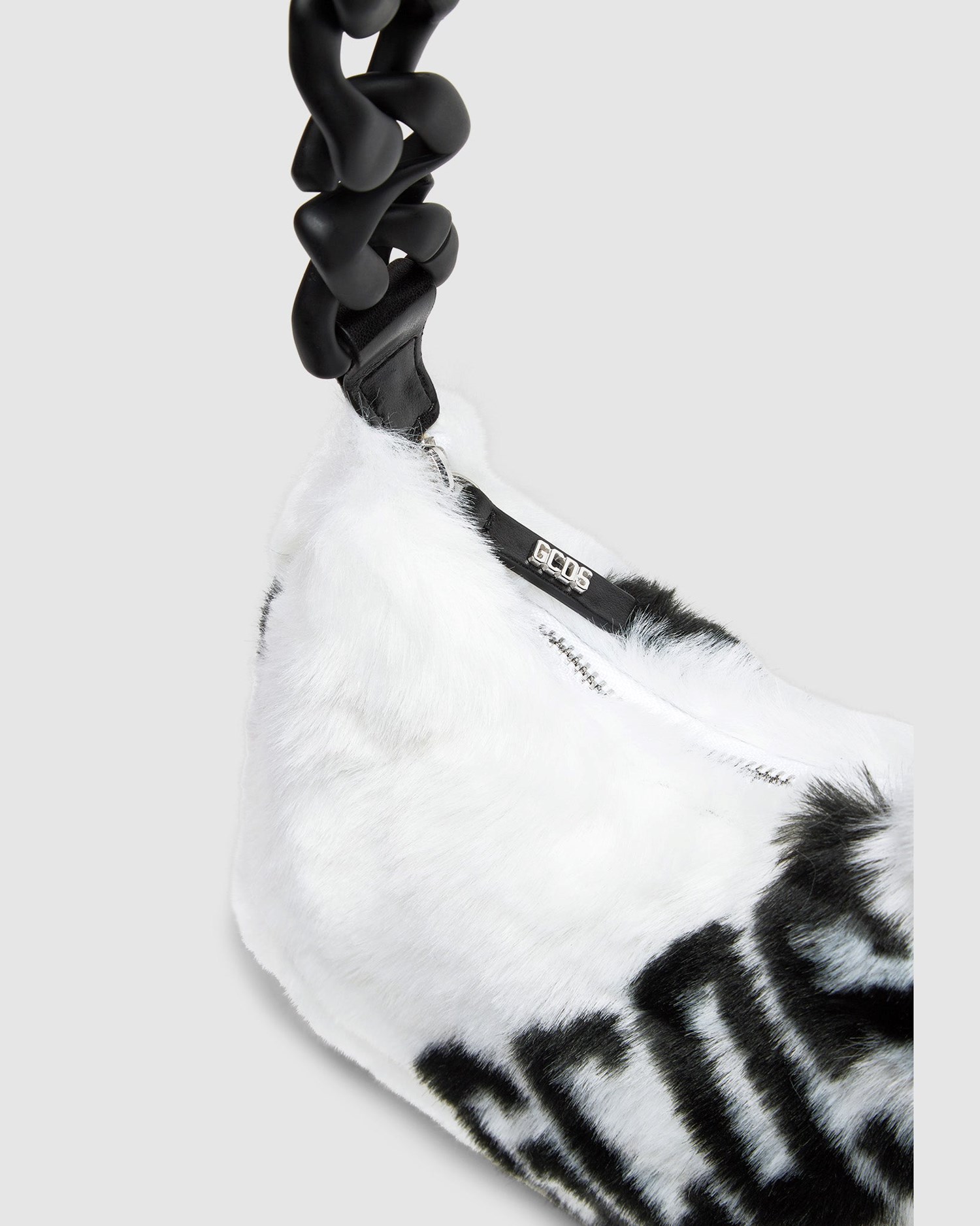 Sacs GCDS Faux Fur Hobo Bag Femme Blanche | 985143-ZBA