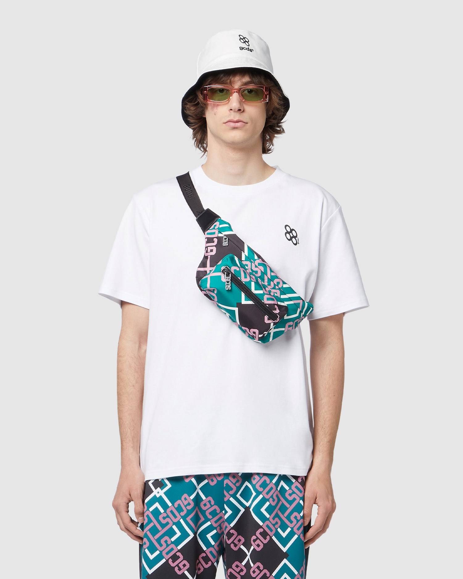 Sacs GCDS Tartan Belt Bag Homme Multicolore | 257310-OPZ