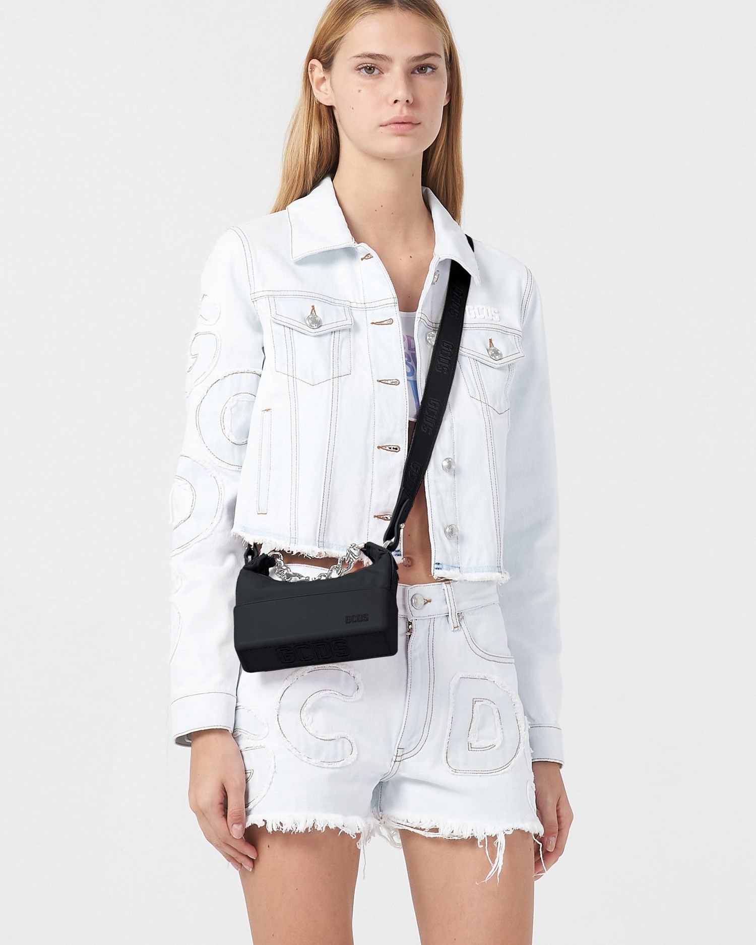 Sacs GCDS Nylon Matilda Bag Femme Noir | 078145-OHZ