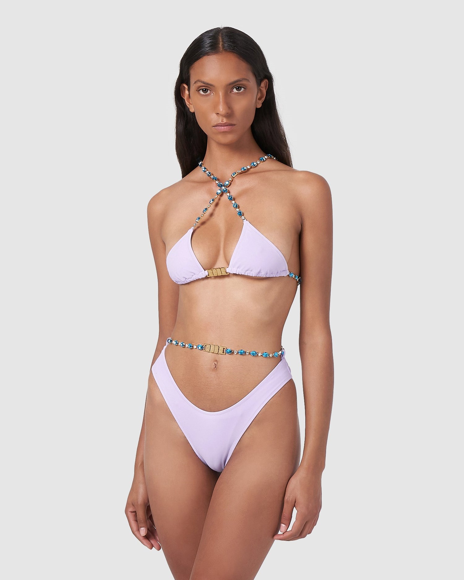 Sous Vêtement GCDS Diva Bikini Femme Lilac | 526807-GJN