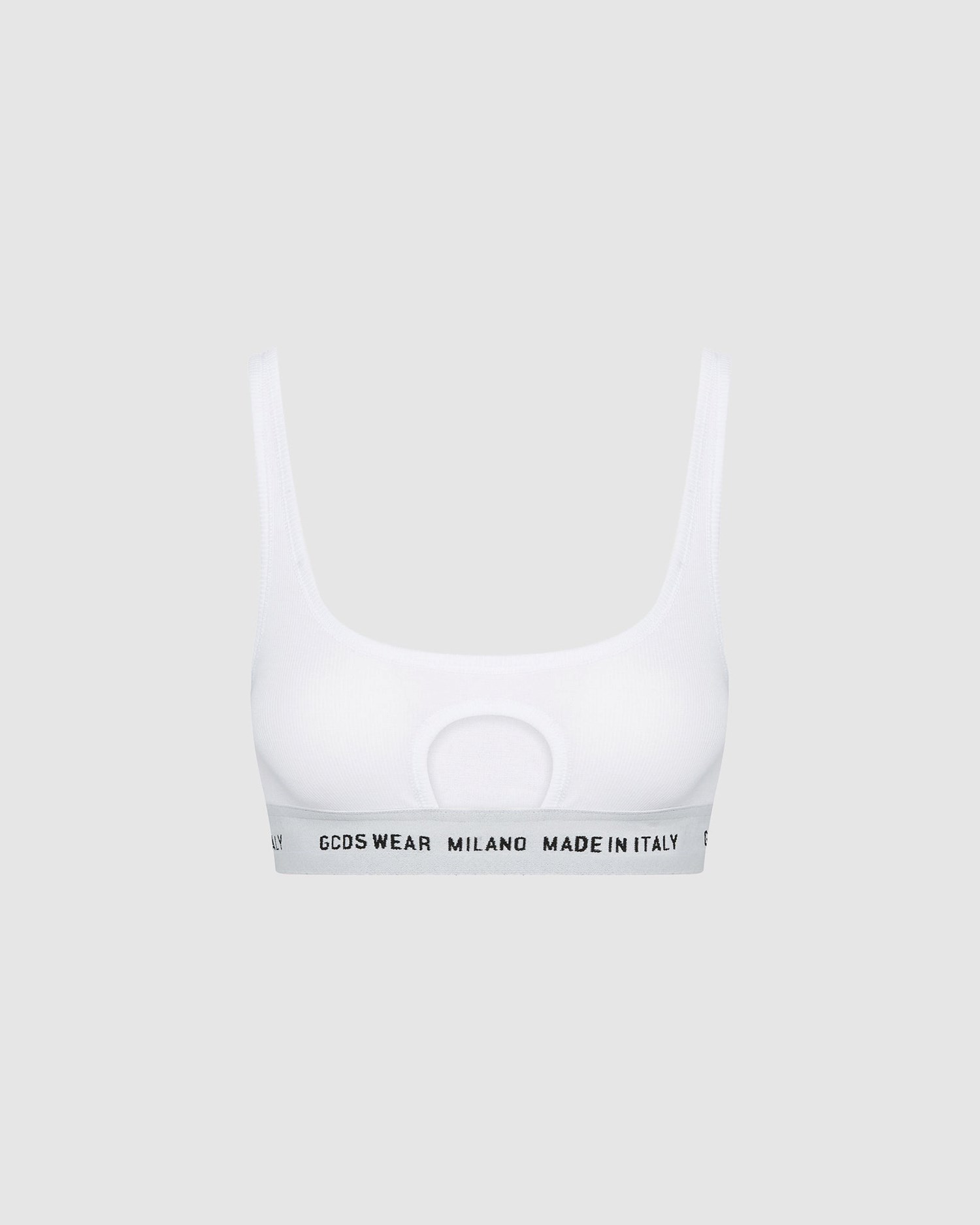 Sous Vêtement GCDS Wear Oblò Bra Femme Blanche | 408539-IJS