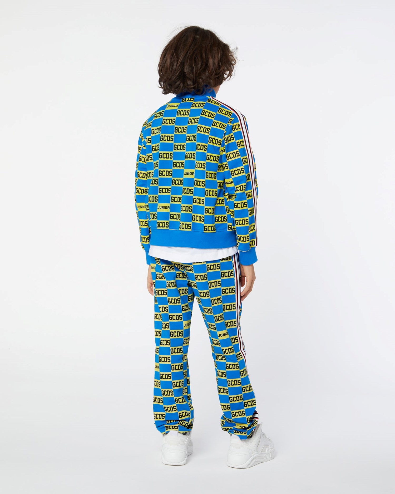 Sweat À Capuche GCDS Allover Gcds Logo Tracksuit Enfant Multicolore | 724368-LGJ