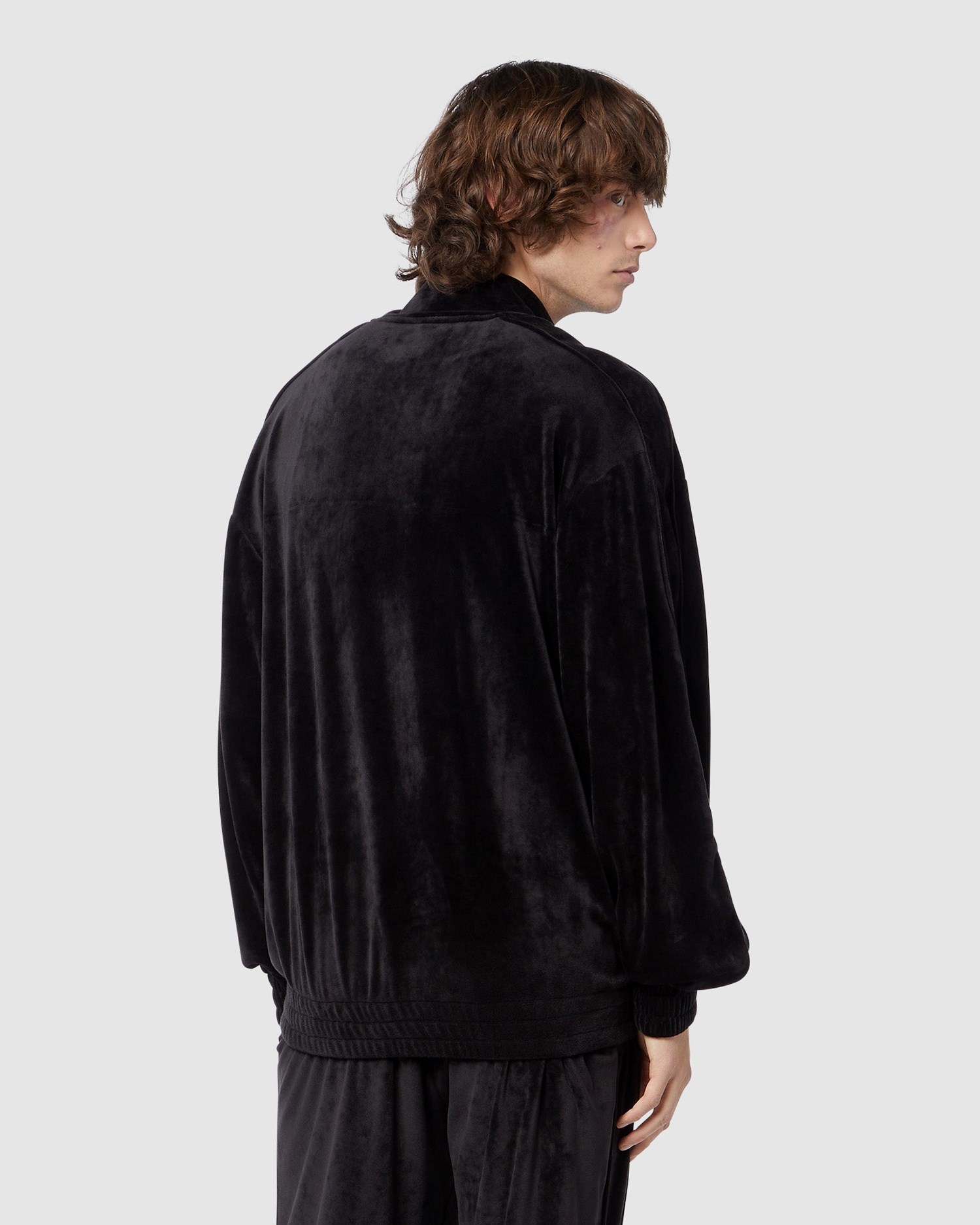 Sweat À Capuche GCDS Bliss Logo Velvet Piste Top Homme Noir | 260934-YOW