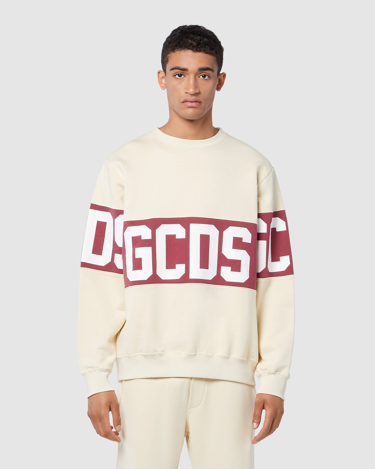 Sweat À Capuche GCDS Eco Logo Regular Crewneck Homme Noir | 465708-COH