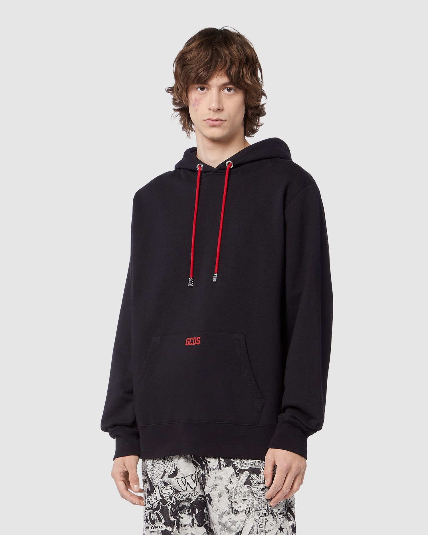 Sweat À Capuche GCDS Eco Logo Regular Hoodie Homme Noir | 451076-AKZ