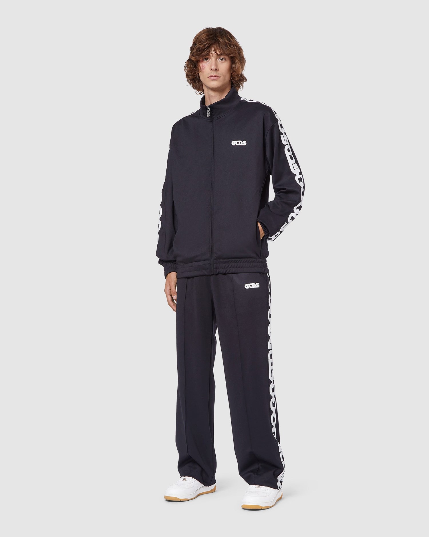 Sweat À Capuche GCDS Chain Piste Top Homme Noir | 875061-STF