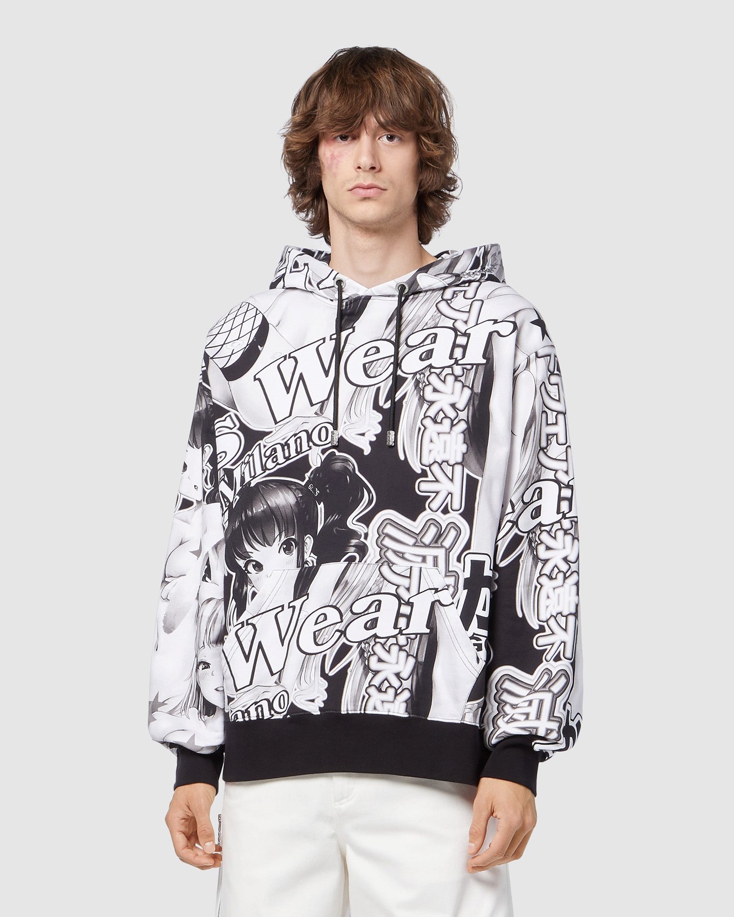 Sweat À Capuche GCDS Hentai Regular Hoodie Femme Noir | 620539-MFQ
