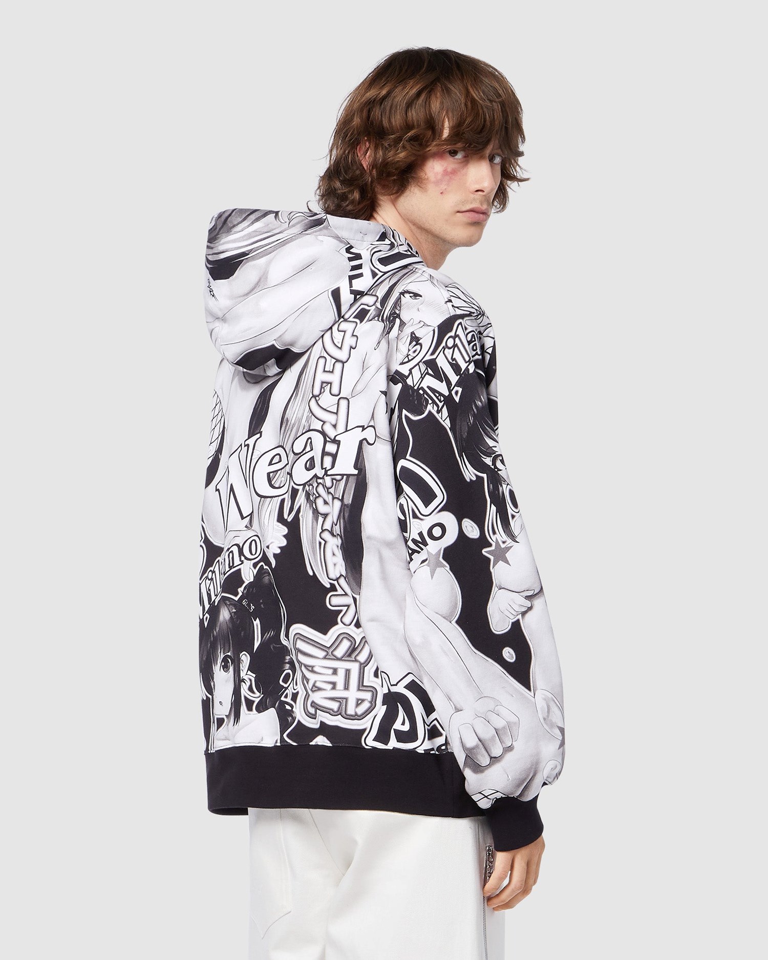 Sweat À Capuche GCDS Hentai Regular Hoodie Femme Noir | 620539-MFQ