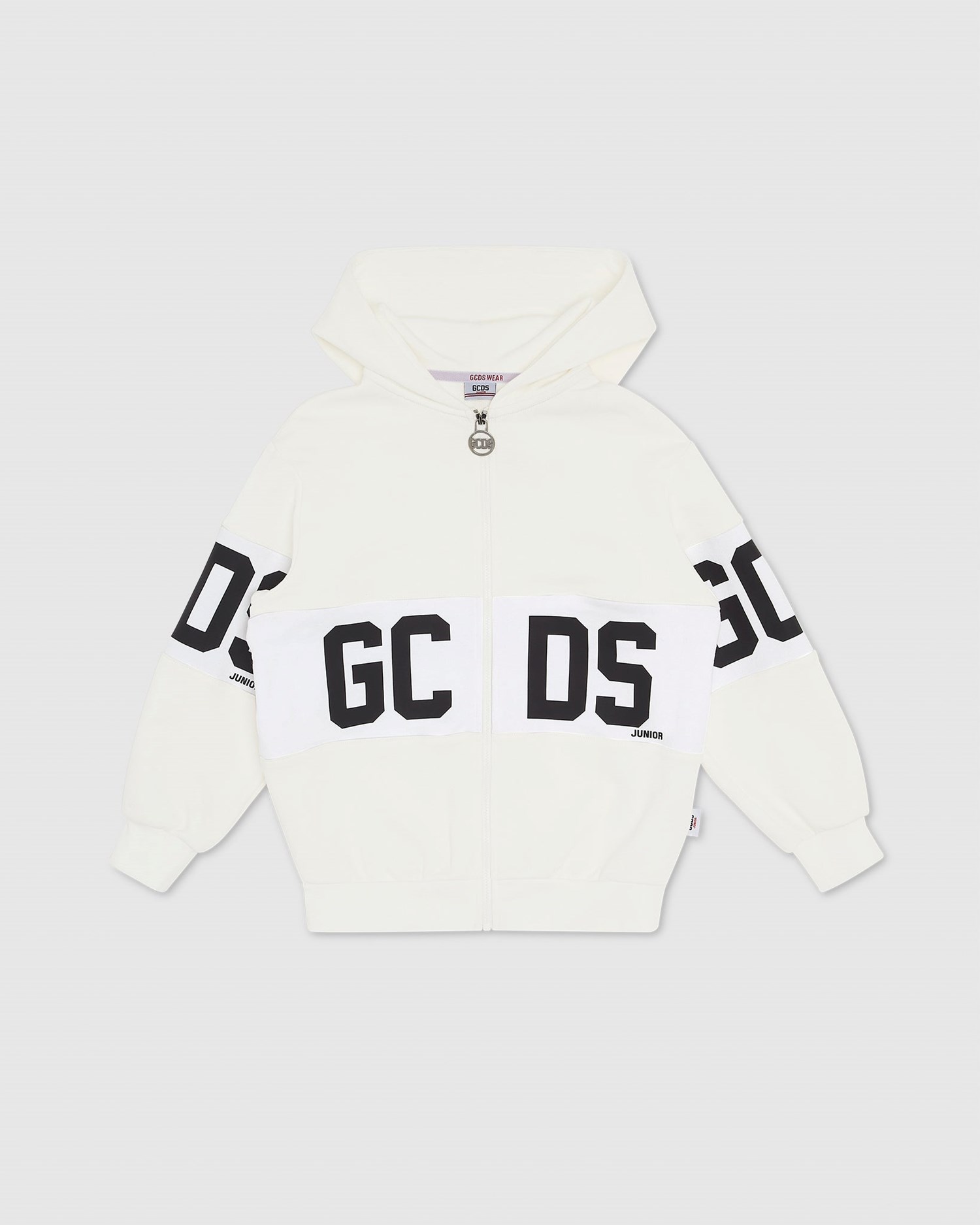 Sweat À Capuche GCDS Logo Band Hoodie Enfant Blanche | 059138-MZL