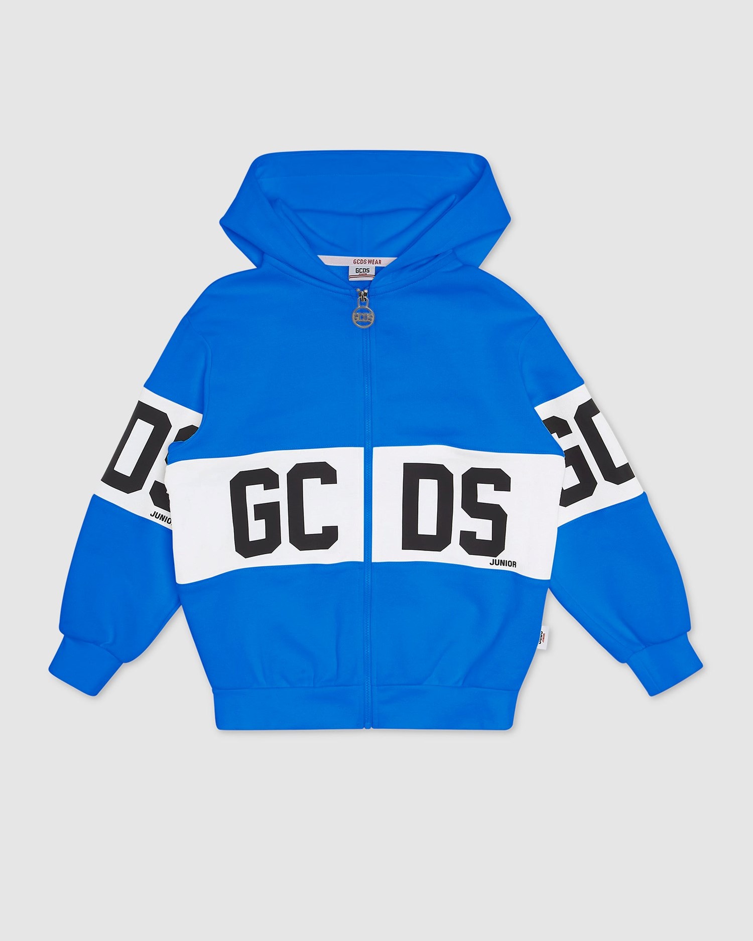 Sweat À Capuche GCDS Logo Band Hoodie Enfant Bleu | 591084-JRX