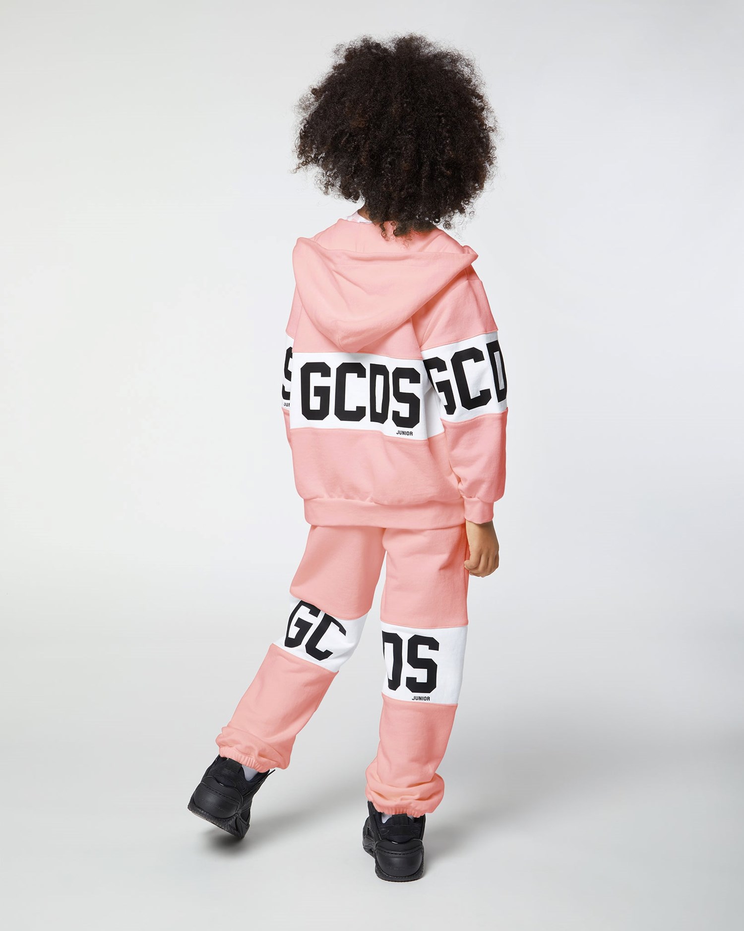Sweat À Capuche GCDS Logo Band Hoodie Enfant Rose | 916347-RVX