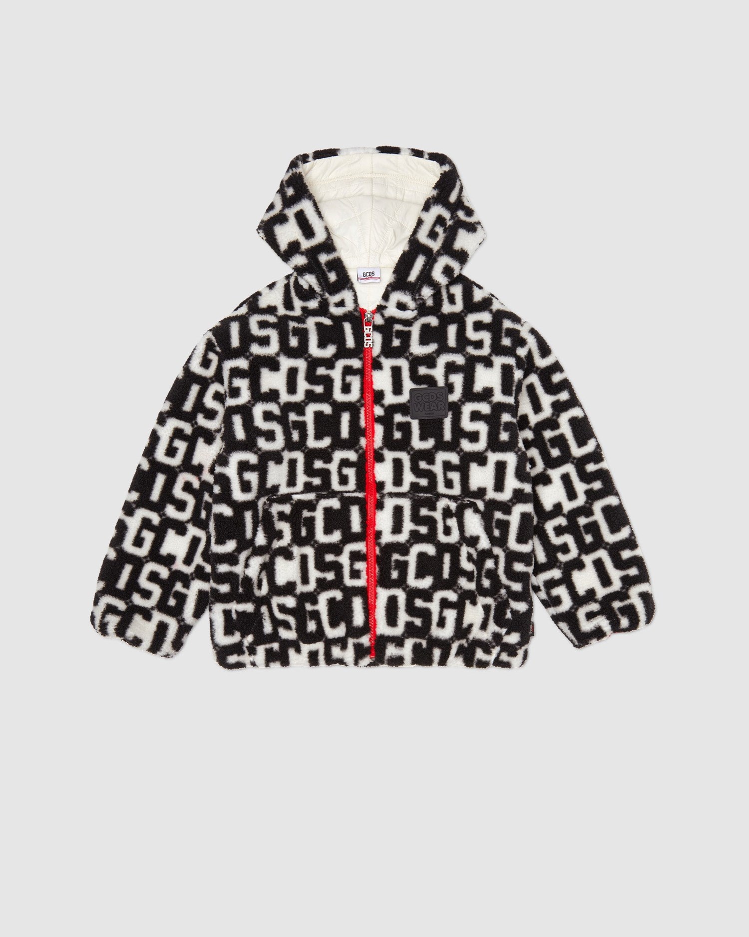 Sweat À Capuche GCDS Monogram Encapuchonné Jacket Enfant Noir | 864725-KGX