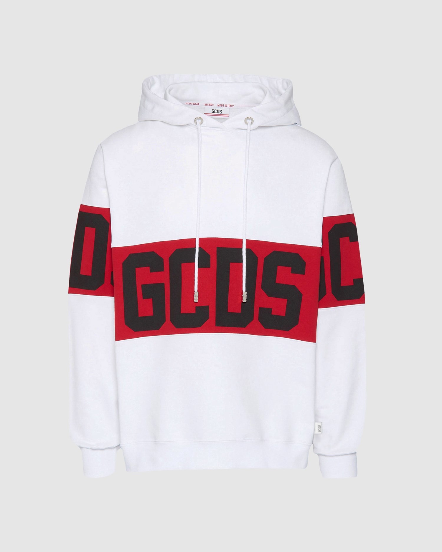 Sweat À Capuche GCDS Logo Band Hoodie Homme Blanche | 415972-SUJ