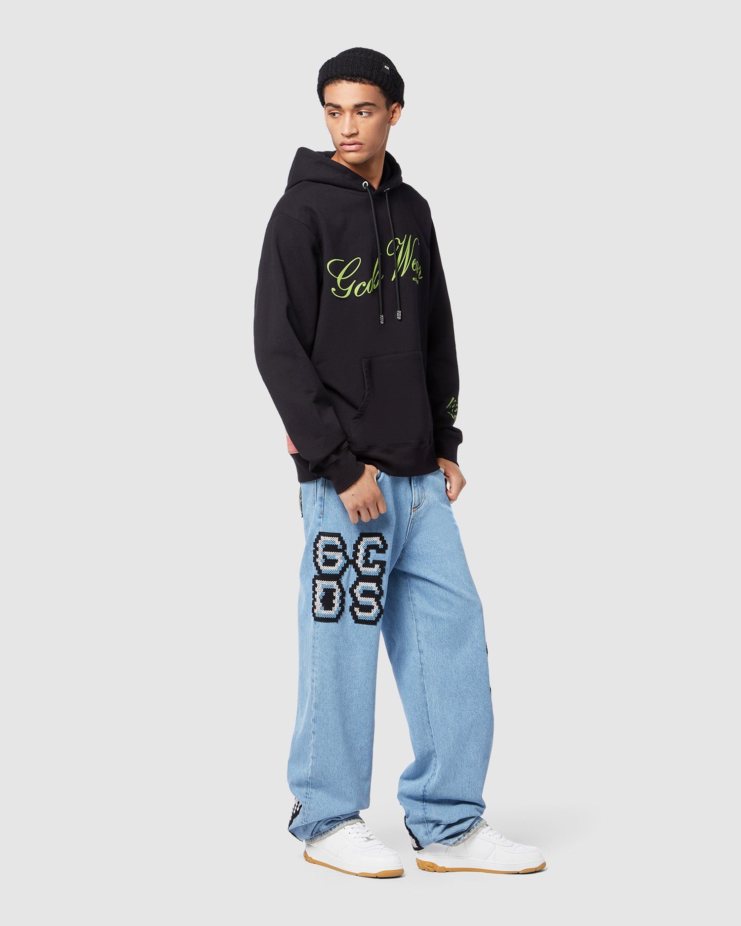 Sweat À Capuche GCDS Looney Tunes Regular Hoodie Homme Noir | 018467-LFS