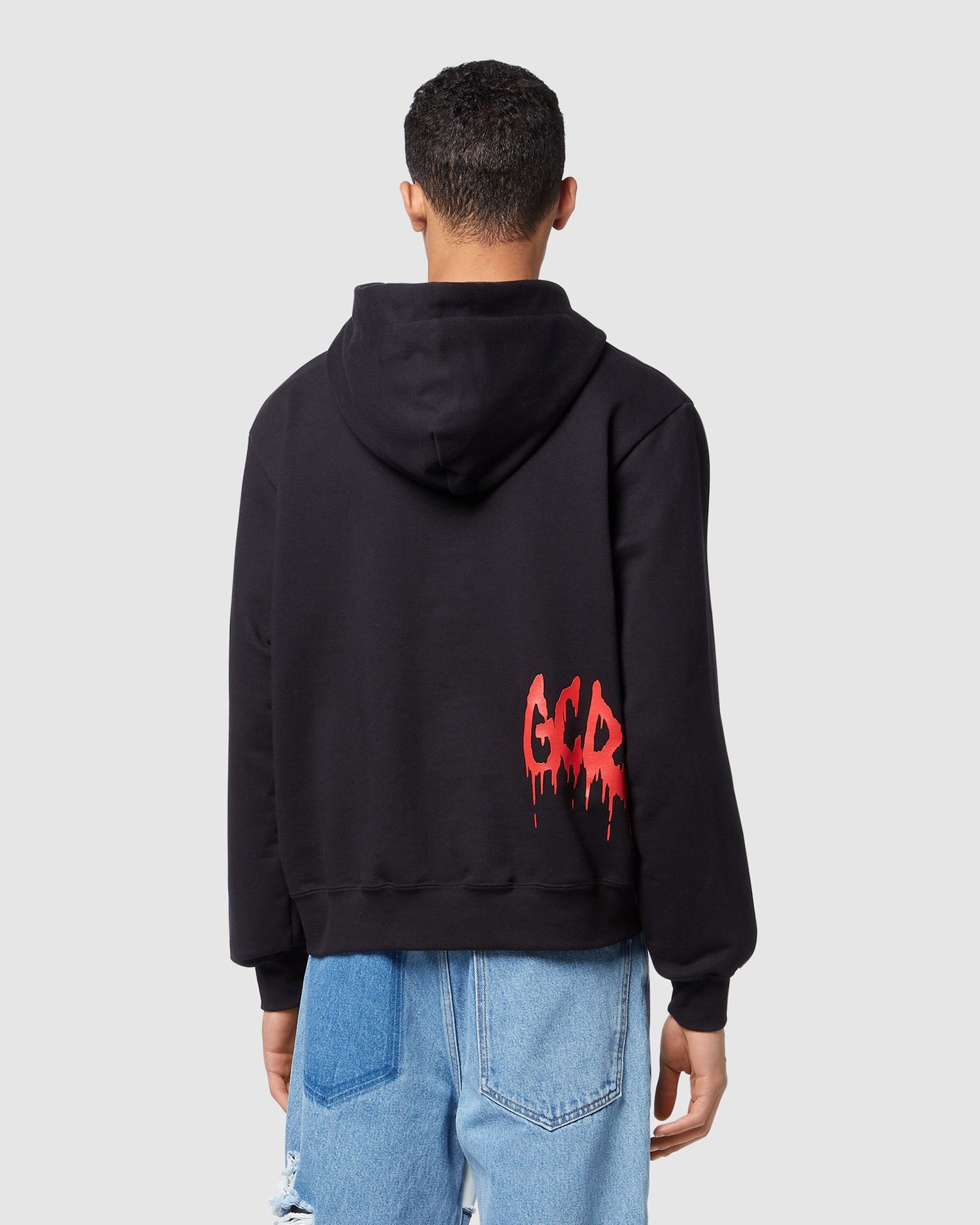 Sweat À Capuche GCDS Nightmares Printed Regular Hoodie Homme Noir | 692510-IJU
