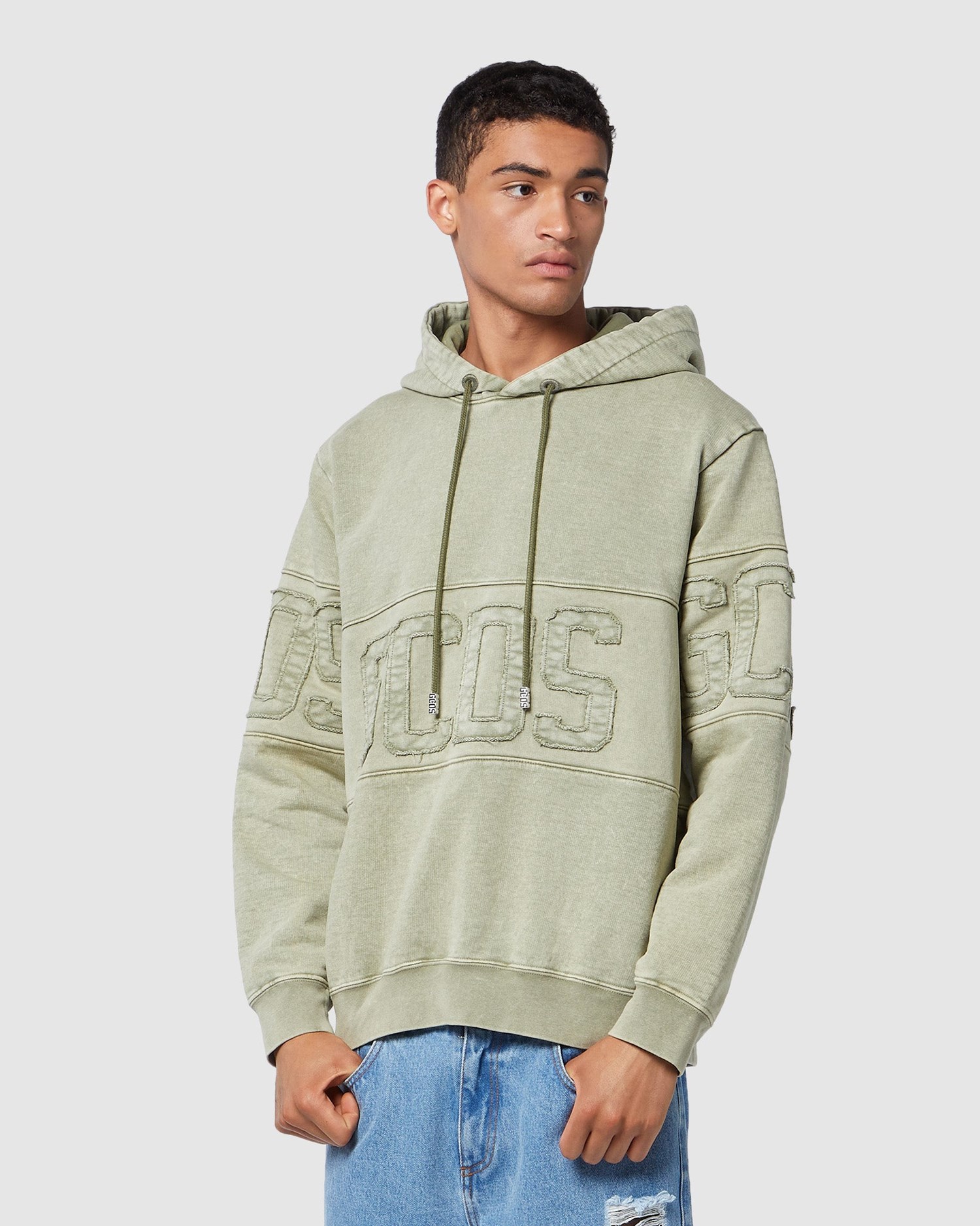 Sweat À Capuche GCDS Overdyed Gcds Regular Hoodie Homme Noir | 142307-AKZ