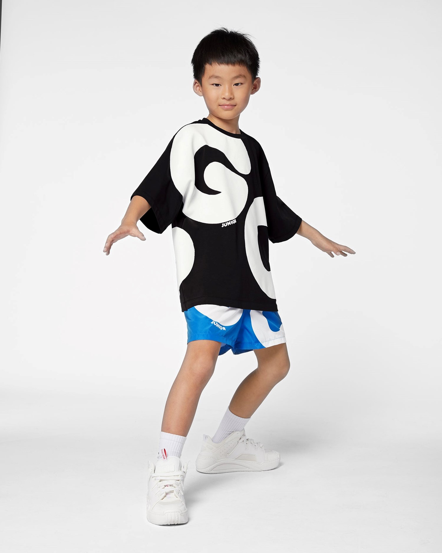 T Shirts GCDS Andy Logo T-shirt Enfant Noir | 547296-DNS