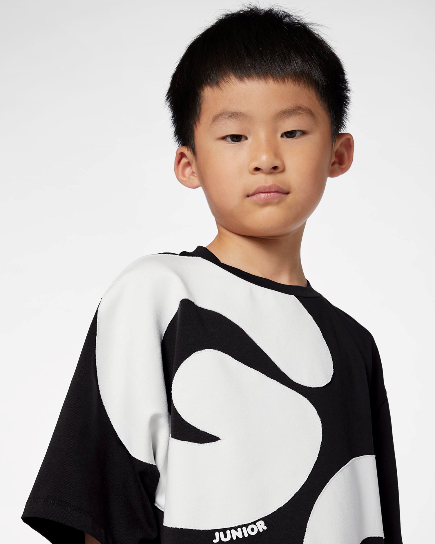 T Shirts GCDS Andy Logo T-shirt Enfant Noir | 547296-DNS