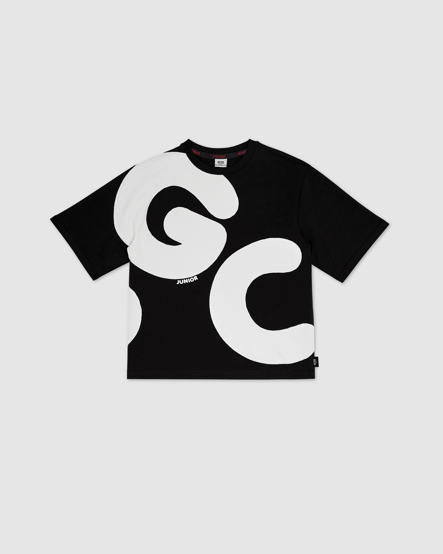 T Shirts GCDS Andy Logo T-shirt Enfant Noir | 547296-DNS