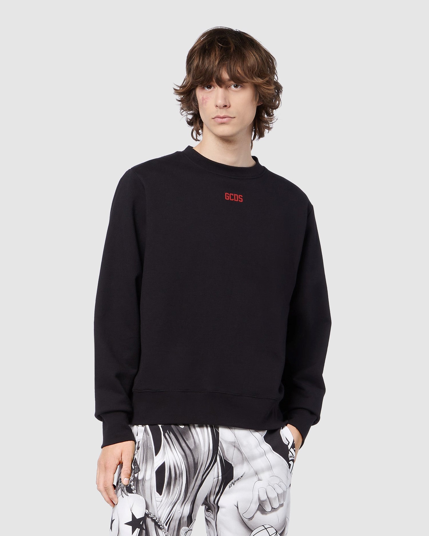 T Shirts GCDS Eco Logo Long Sleeves T-shirt Homme Noir | 480796-FTJ