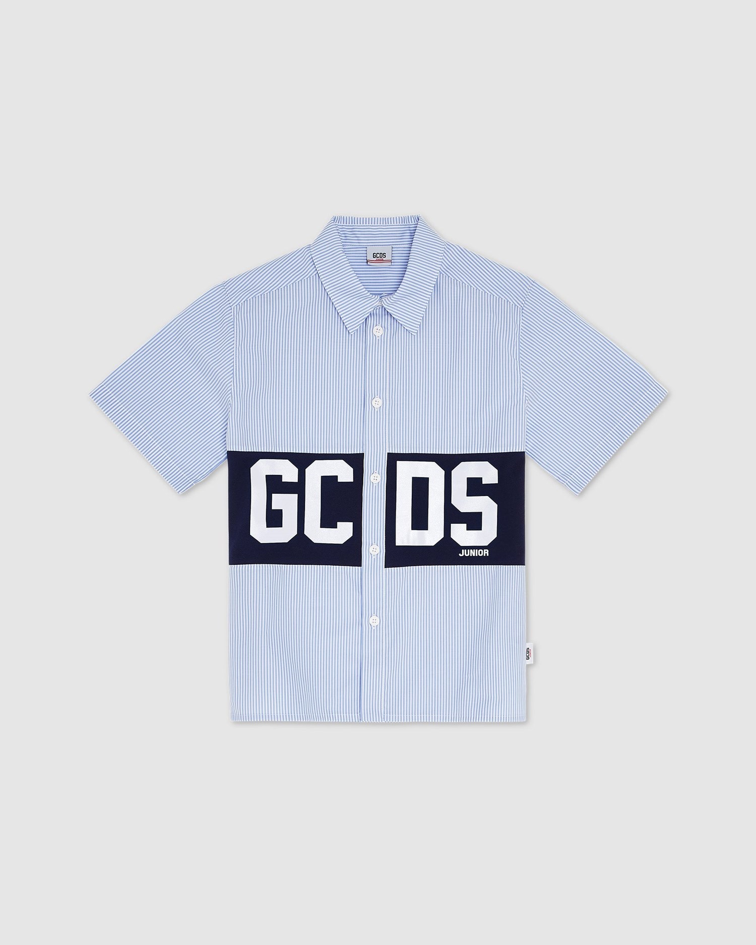 T Shirts GCDS Logo Band Shirt Enfant Bleu Clair | 371894-JCP