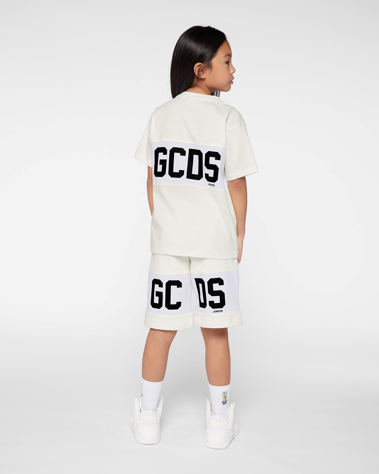 T Shirts GCDS Logo Band T-shirt Enfant Blanche | 163857-RNA