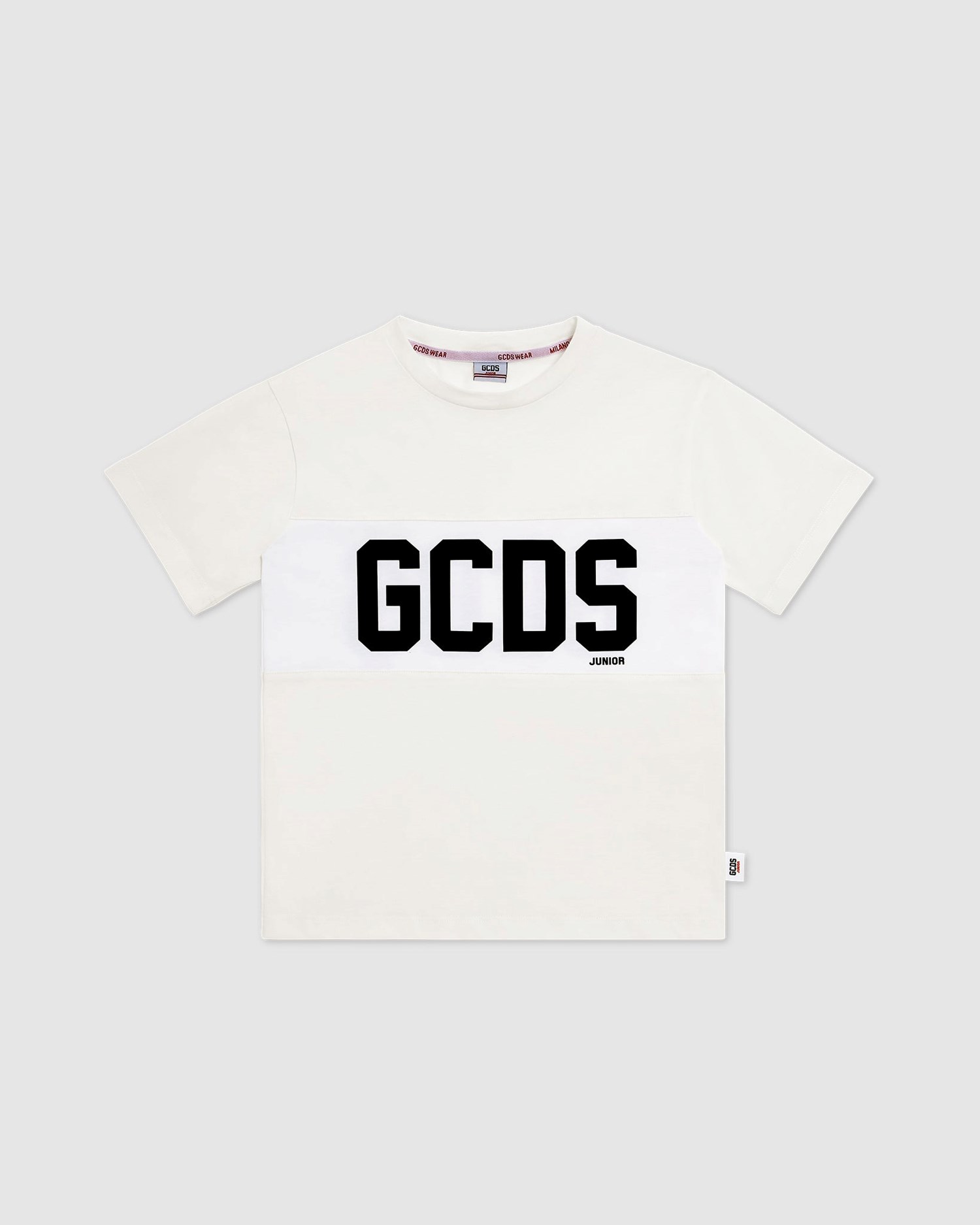 T Shirts GCDS Logo Band T-shirt Enfant Blanche | 163857-RNA