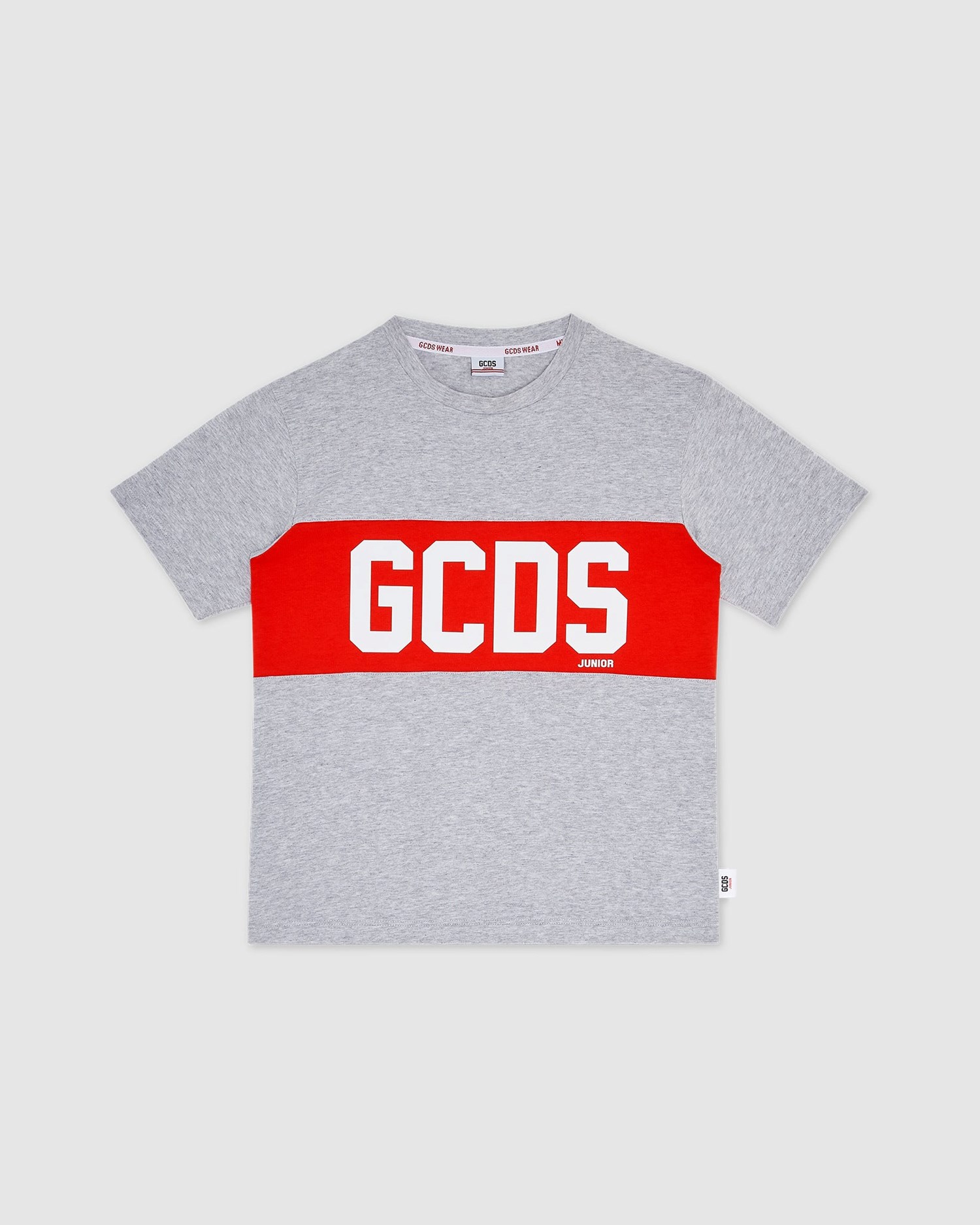 T Shirts GCDS Logo Band T-shirt Enfant Grise | 893412-MSB