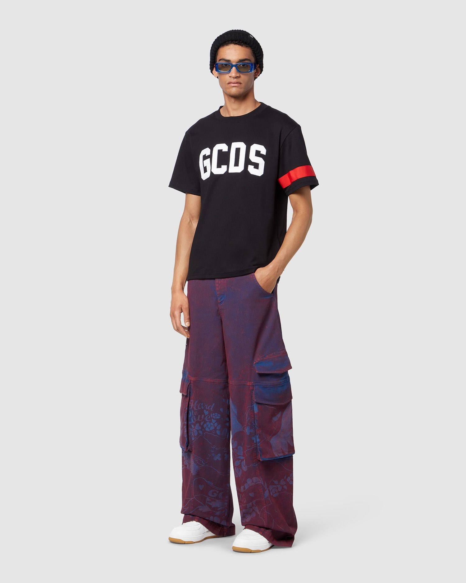 T Shirts GCDS Logo Regular T-shirt Homme Noir | 975281-BDX
