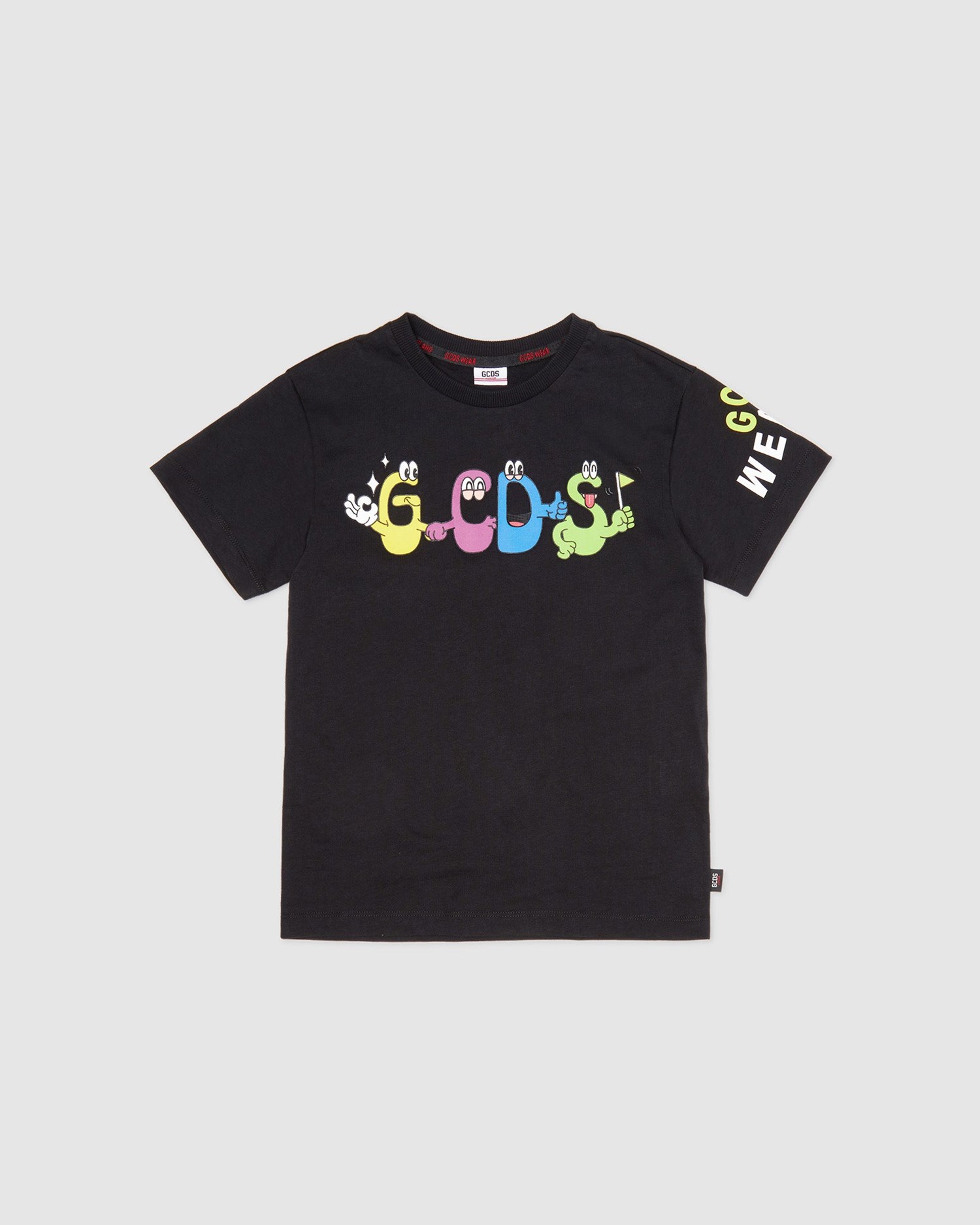 T Shirts GCDS Monsters T-shirt Enfant Noir | 508719-CUR