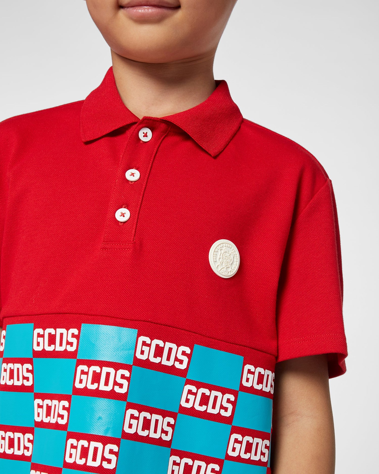 T Shirts GCDS Polo Enfant Rouge | 157623-OPM