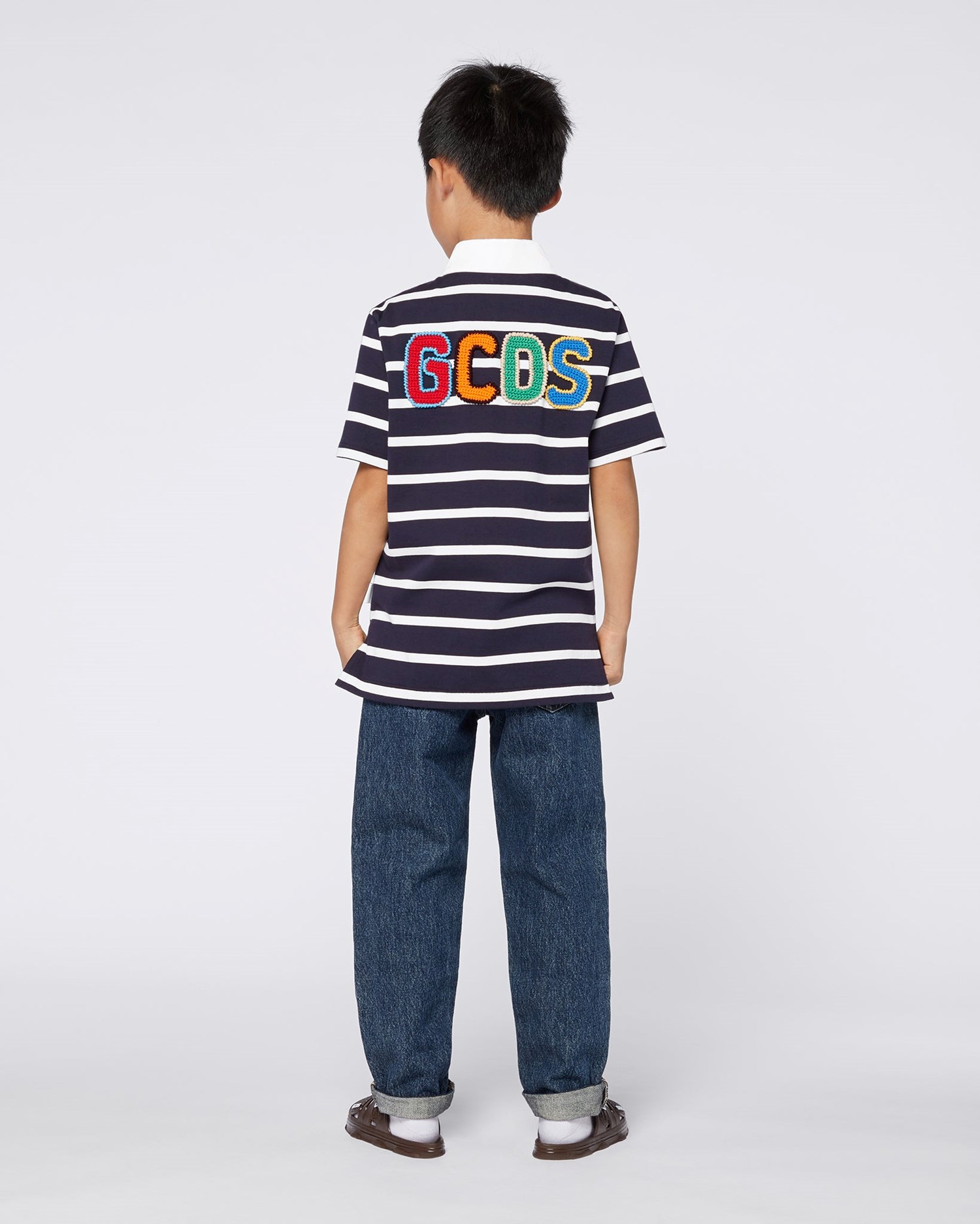 T Shirts GCDS Rugby Polo Enfant Multicolore | 498536-NFK