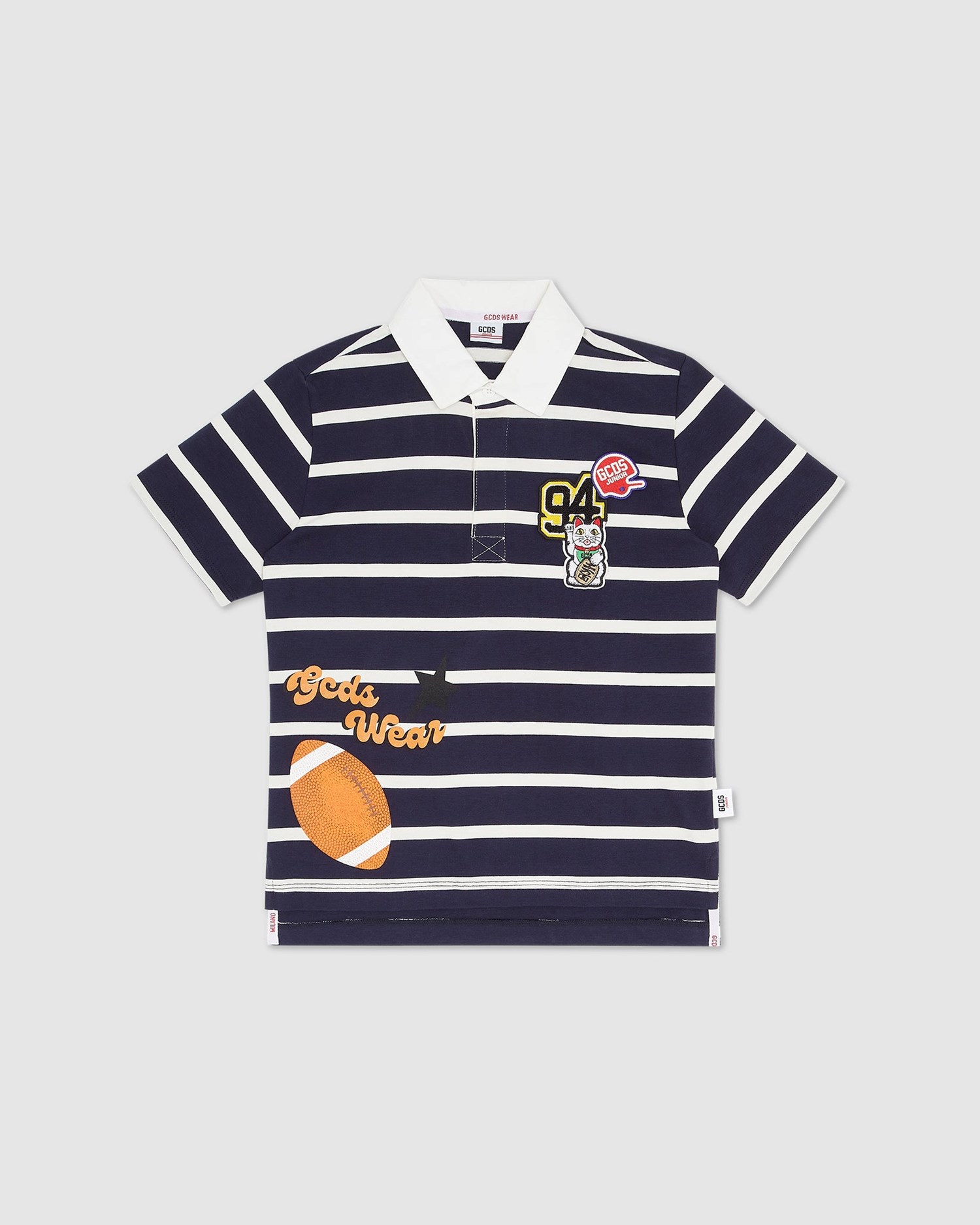T Shirts GCDS Rugby Polo Enfant Multicolore | 498536-NFK