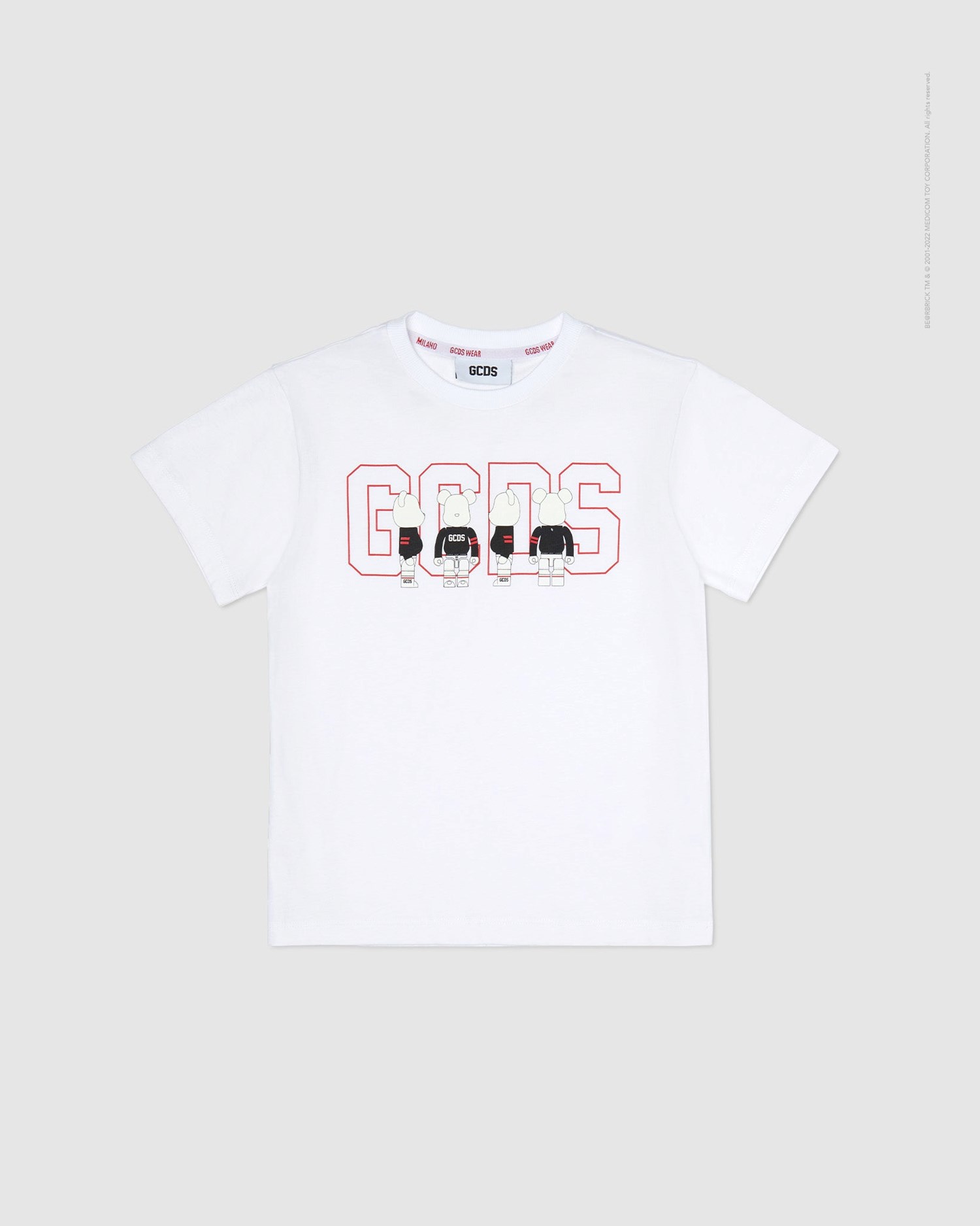 T Shirts GCDS X Bearbrick Junior T-shirt Enfant Blanche | 046325-FEQ
