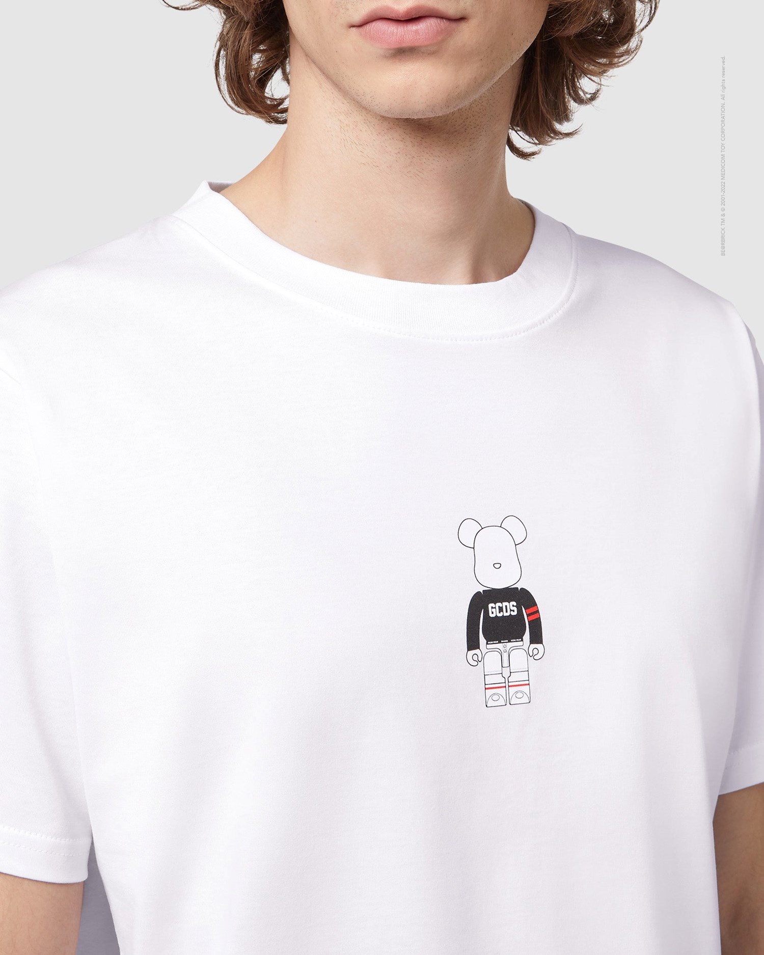 T Shirts GCDS X Bearbrick T-shirt Femme Blanche | 423896-ORJ