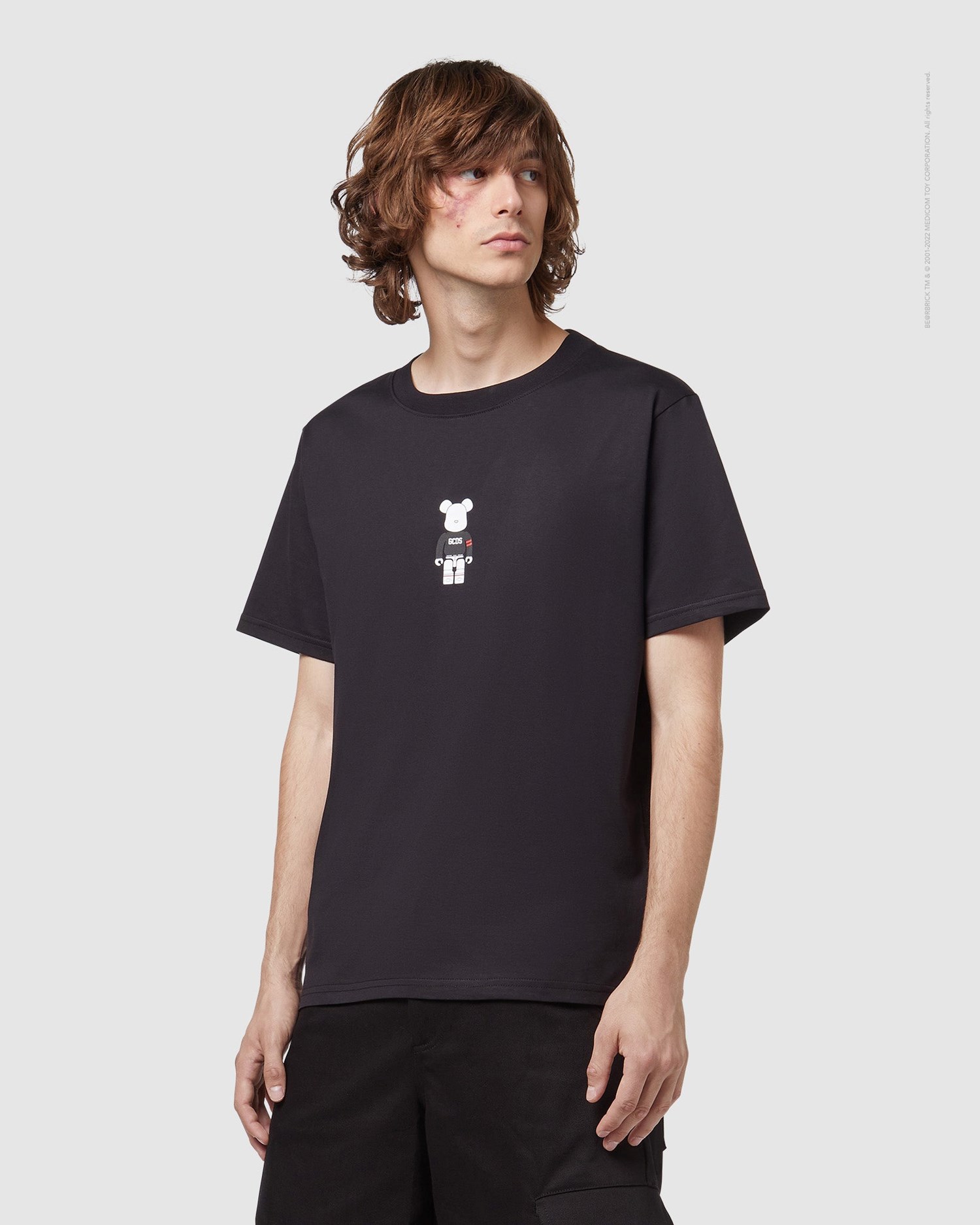 T Shirts GCDS X Bearbrick T-shirt Femme Noir | 564912-GSN