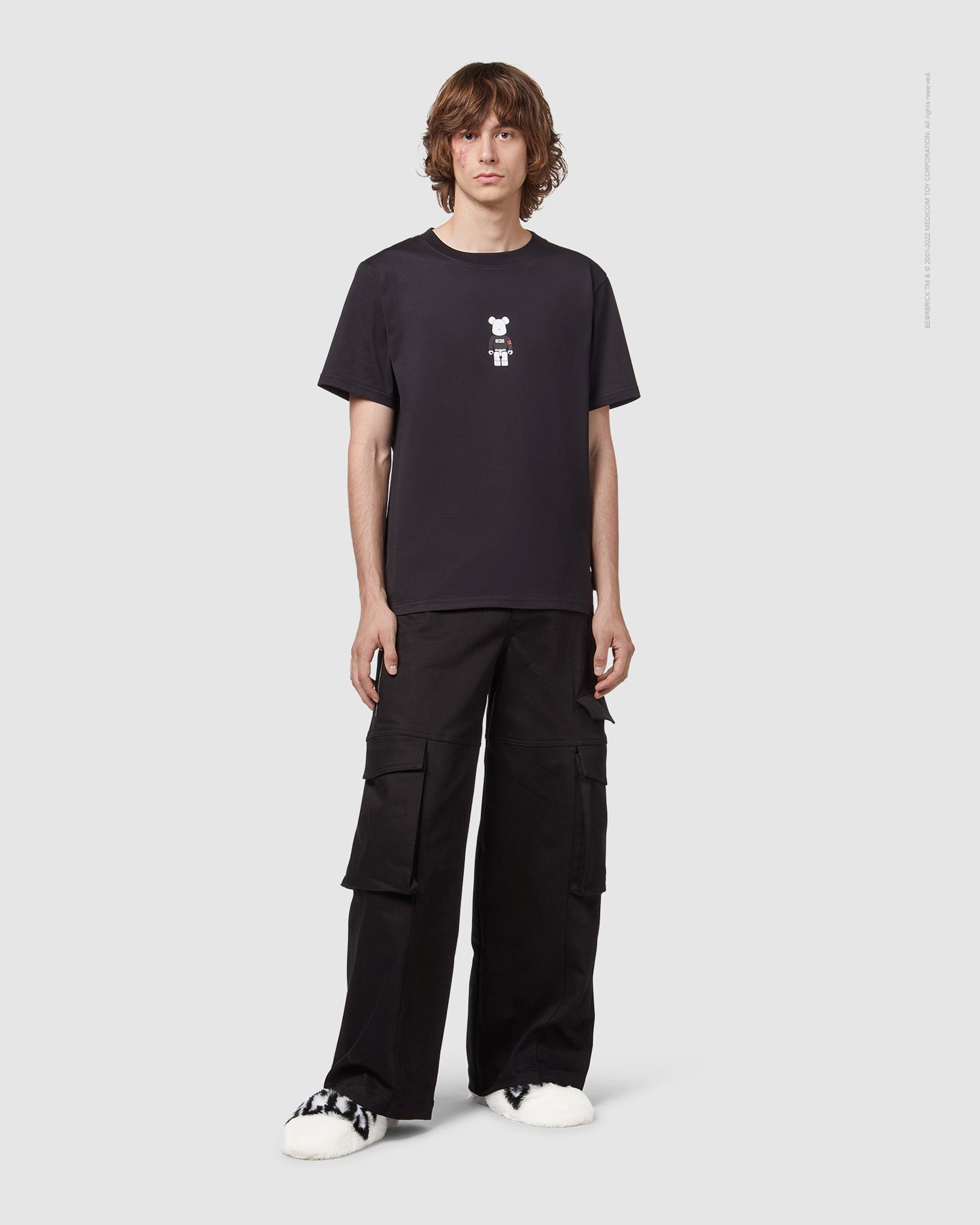 T Shirts GCDS X Bearbrick T-shirt Femme Noir | 564912-GSN