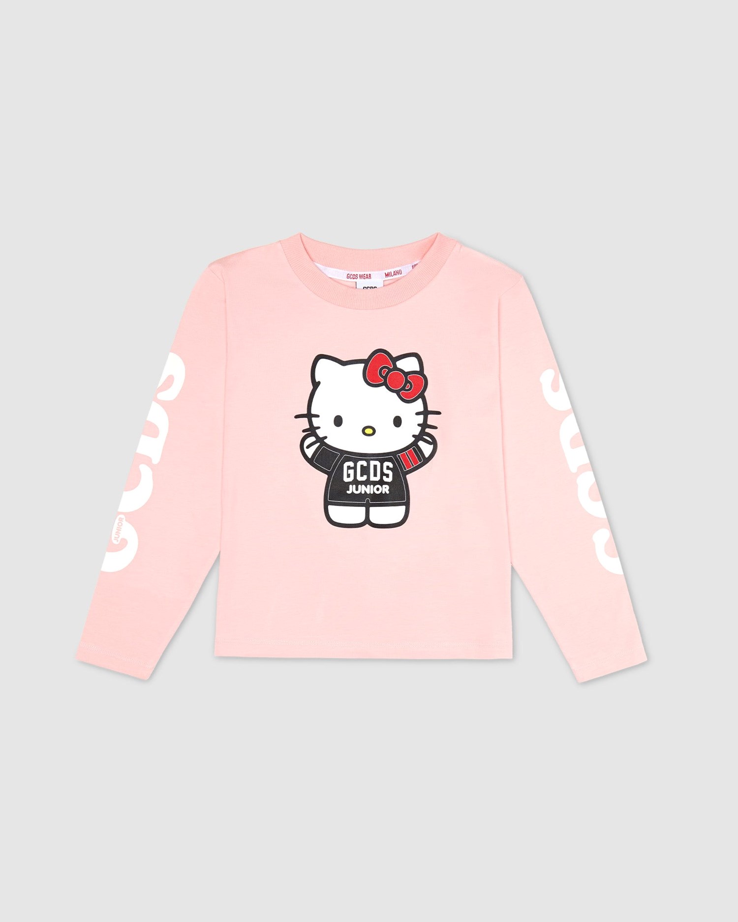 T Shirts GCDS Hello Kitty Longsleeves T-shirt Enfant Rose | 879150-PIA