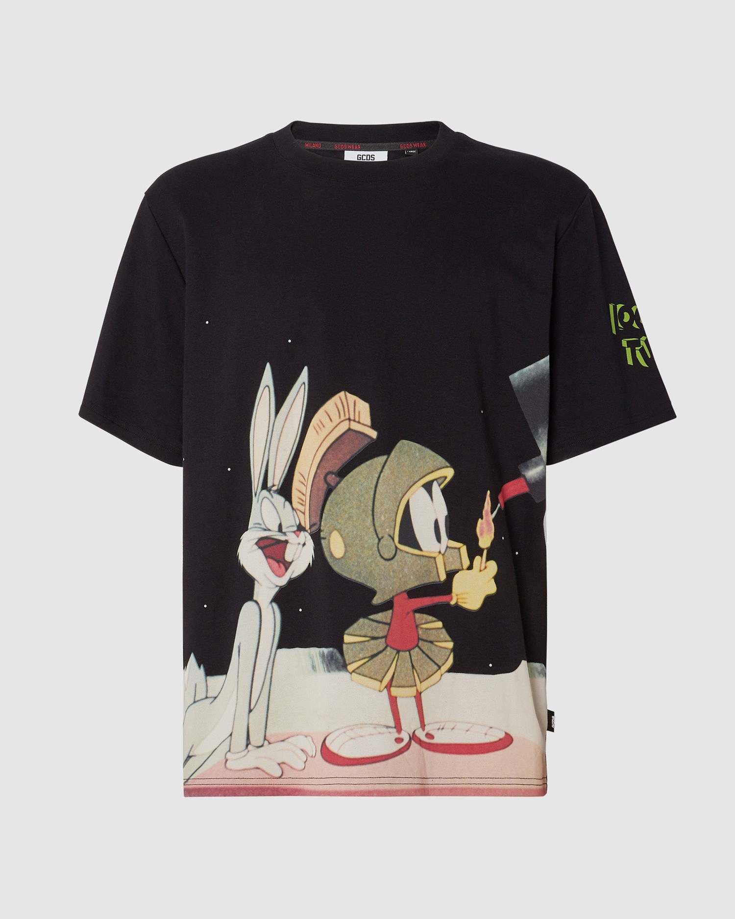 T Shirts GCDS Looney Tunes Regular T-shirt Homme Noir | 256483-ODQ